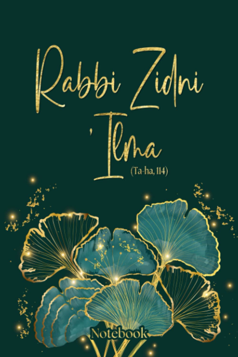 Rabbi Zidni 'Ilma Notebook: Watercolor Ginkgo Leaves Lined Blank Diary for Women, Girls | Islamic Gift Notebook for Muslim