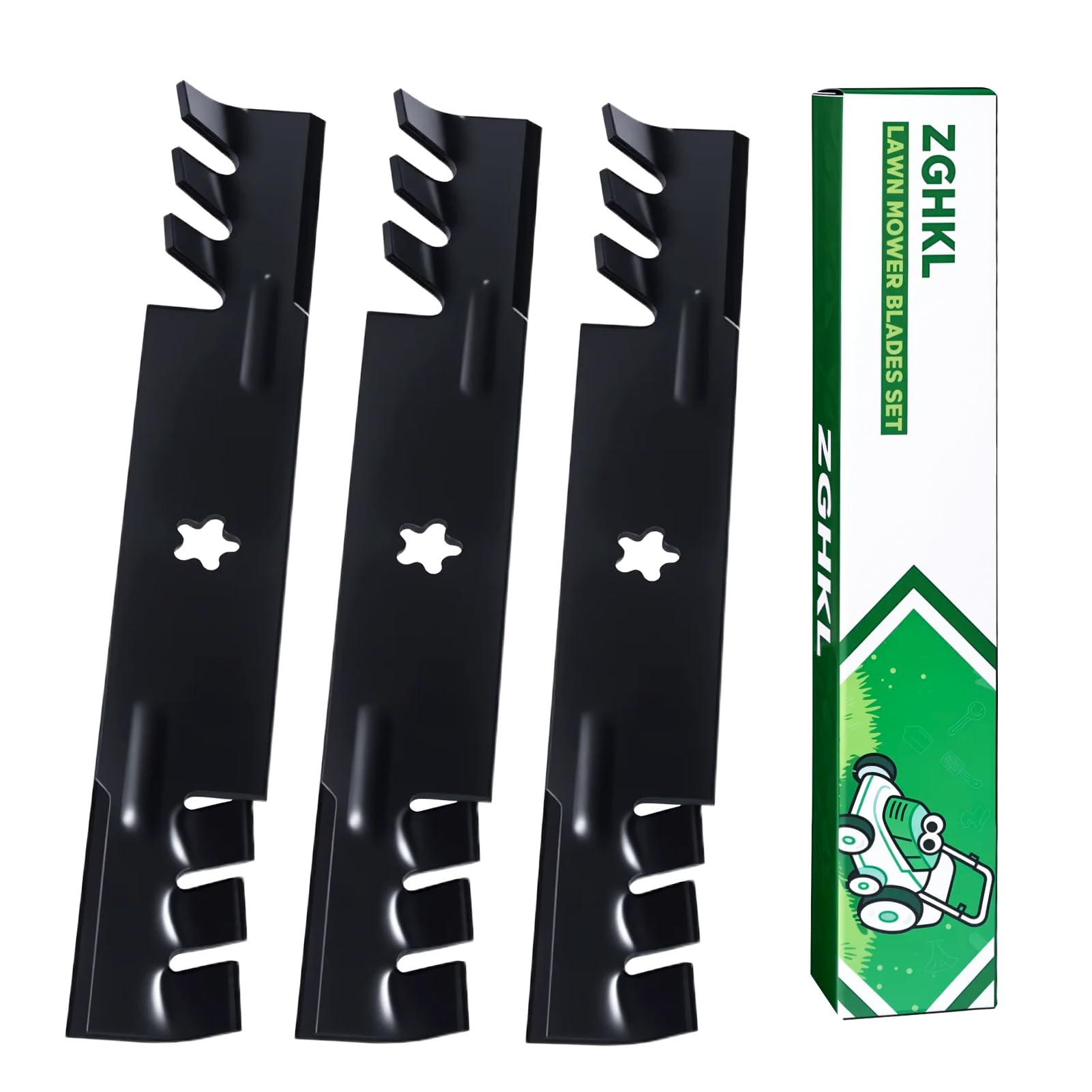 173921 532173921 Cuchillas para cortacésped de 48 Pulgadas (121,92 cm) Cuchillas de Alta elevación para Mulching Repuesto para cortacésped 3Piezas