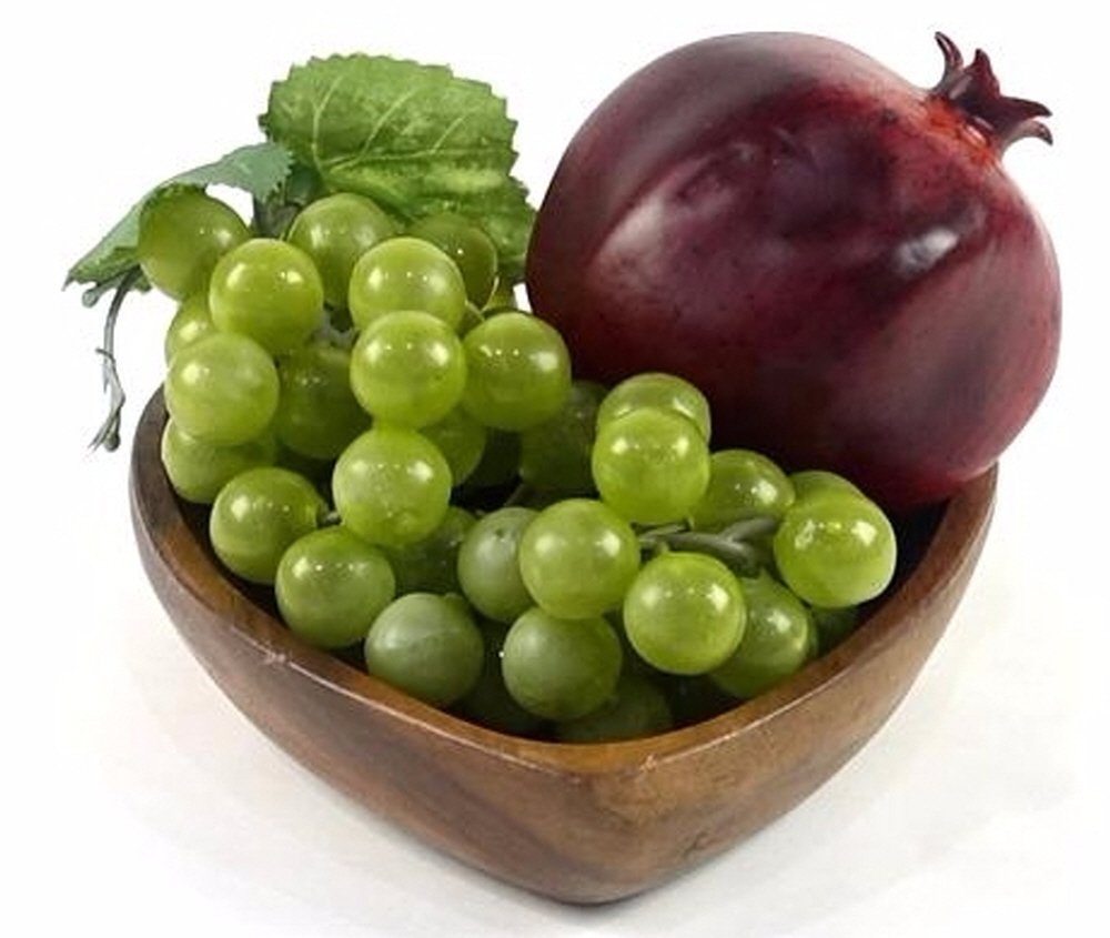 Wooden Heart Shaped Serving Bowl For Fruit,Dessert Platter Tray Dish Kitchen Dining Fruit,Dessert,Snack