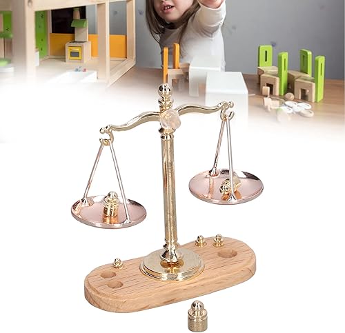 Miniatura 2 de Casa de muñecas en miniatura a escala 112, muebles de casa de muñecas retro 112, báscula de equilibrio en miniatura, exquisita mini balance,