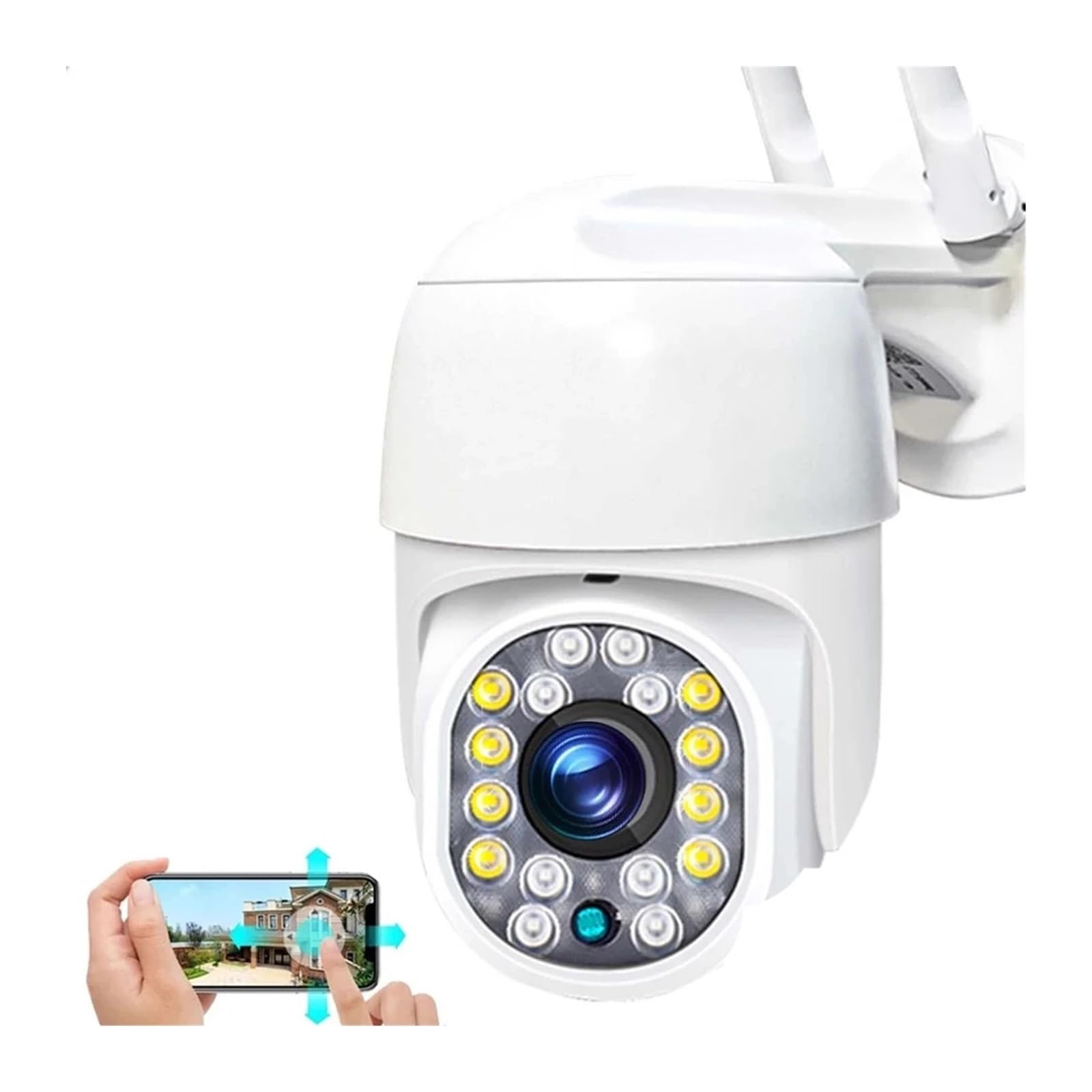 MKHJKIOII Security Camera, HD IP Camera 5MP Outdoor Video Human Detection Security System Two Way Surveillance Cameras(2MP NO SD Card)