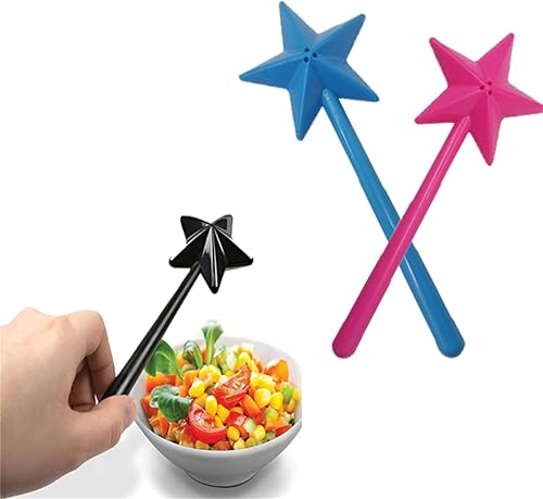 Miniatura 8 de Salero y pimentero mágico, salero y pimentero, varita mágica, varita de hada, salero y pimentero, Halloween, accesorios de cocina de Navidad (negro