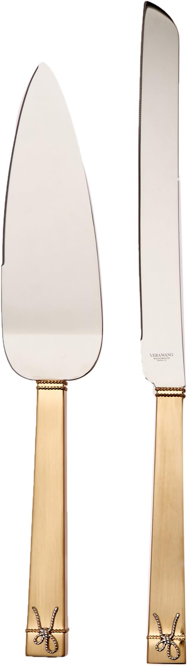 WedgwoodVera Wang Love Knots Cake Knife and Server Set, Gold