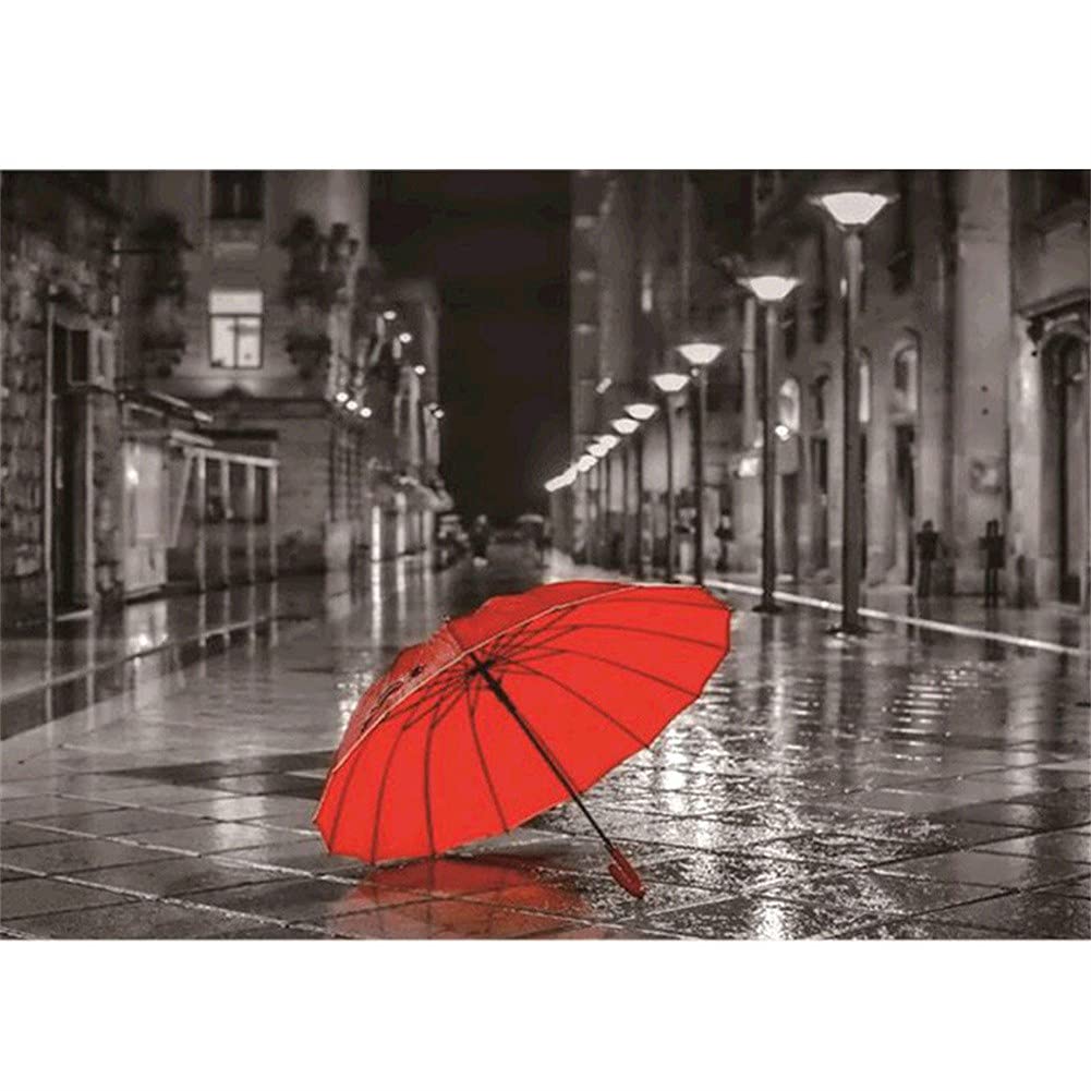 Art de Diamant de Bricolage Parapluie Rouge 5D Mosaïque Premium 70x120