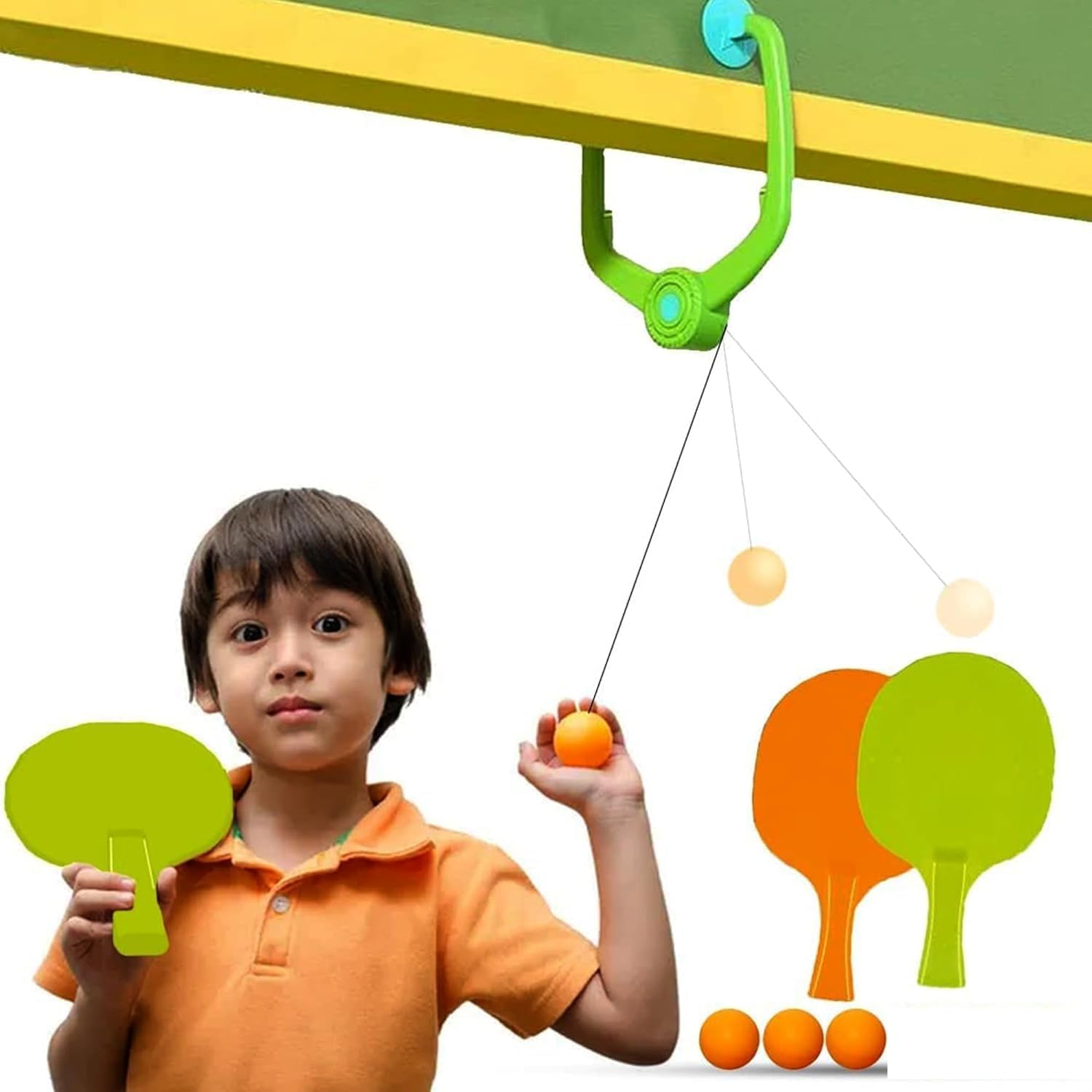 Alokik Hanging Table Tennis Self Training Indoor Gaming 2 Racket & 6 Practice Ball Ping Pong Portable - Double Sparring Hanging Toys Parent Child Interaction Indoor Toys for Kids (B0CVFLLKFV) Amazon Price History, Amazon Price Tracker
