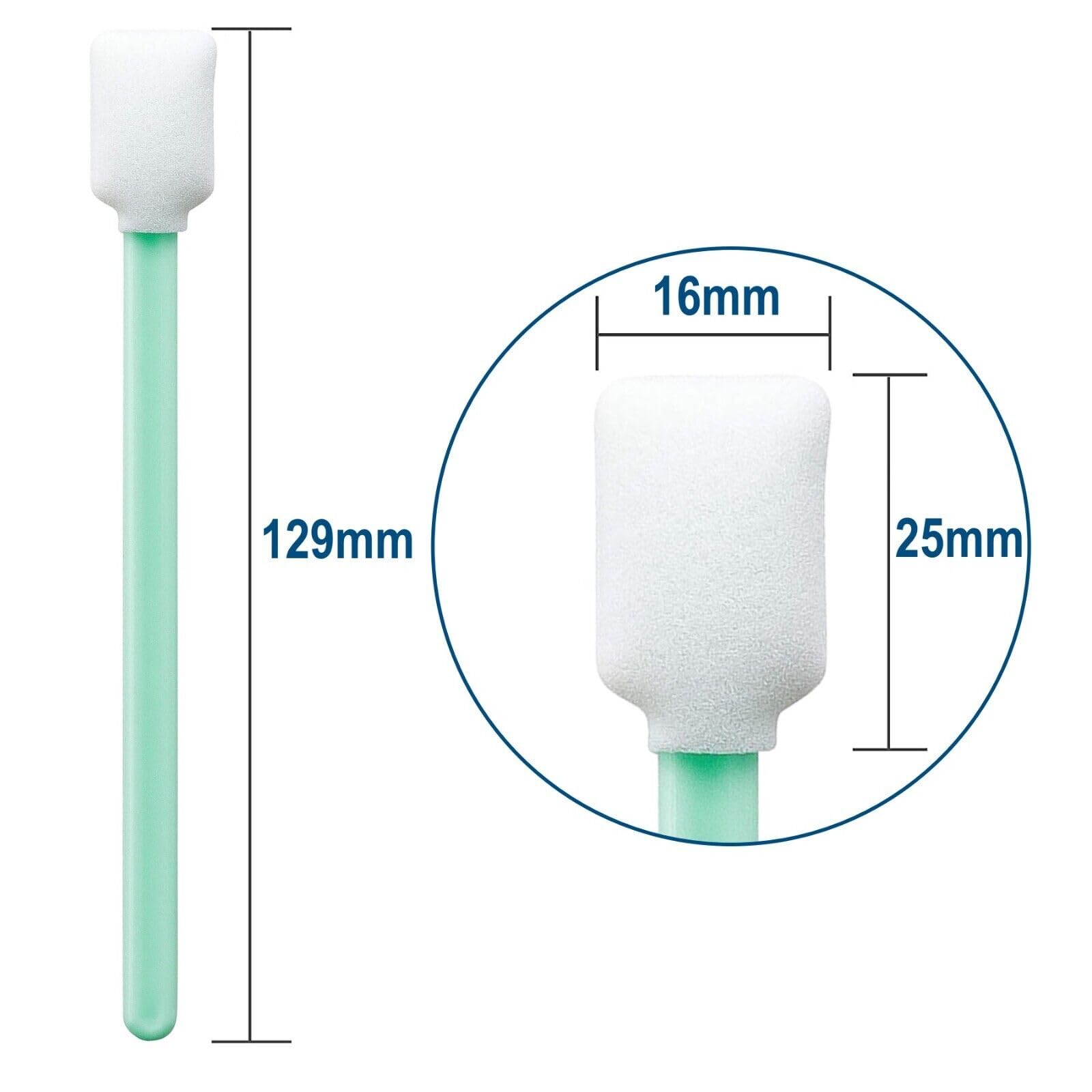 Juego de toallitas limpiadoras de espuma de alta calidad, perfectas para zonas sensibles, para el cuidado y la limpieza, electrónica y médica, todas las formas/longitudes por 100 unidades,