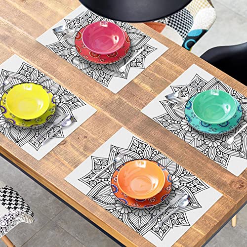 Set de table antidérapant noir bohème pour éviter les taches - 8