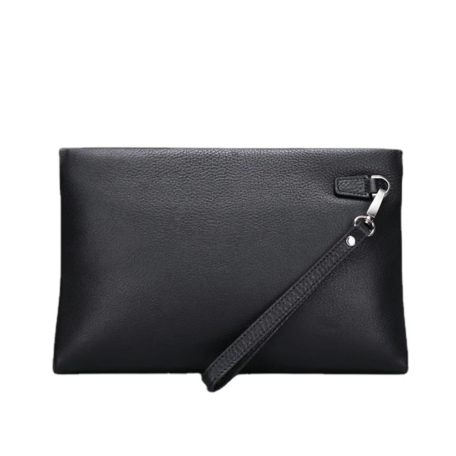 Pochette da uomo in pelle con ricami sofisticati for affari