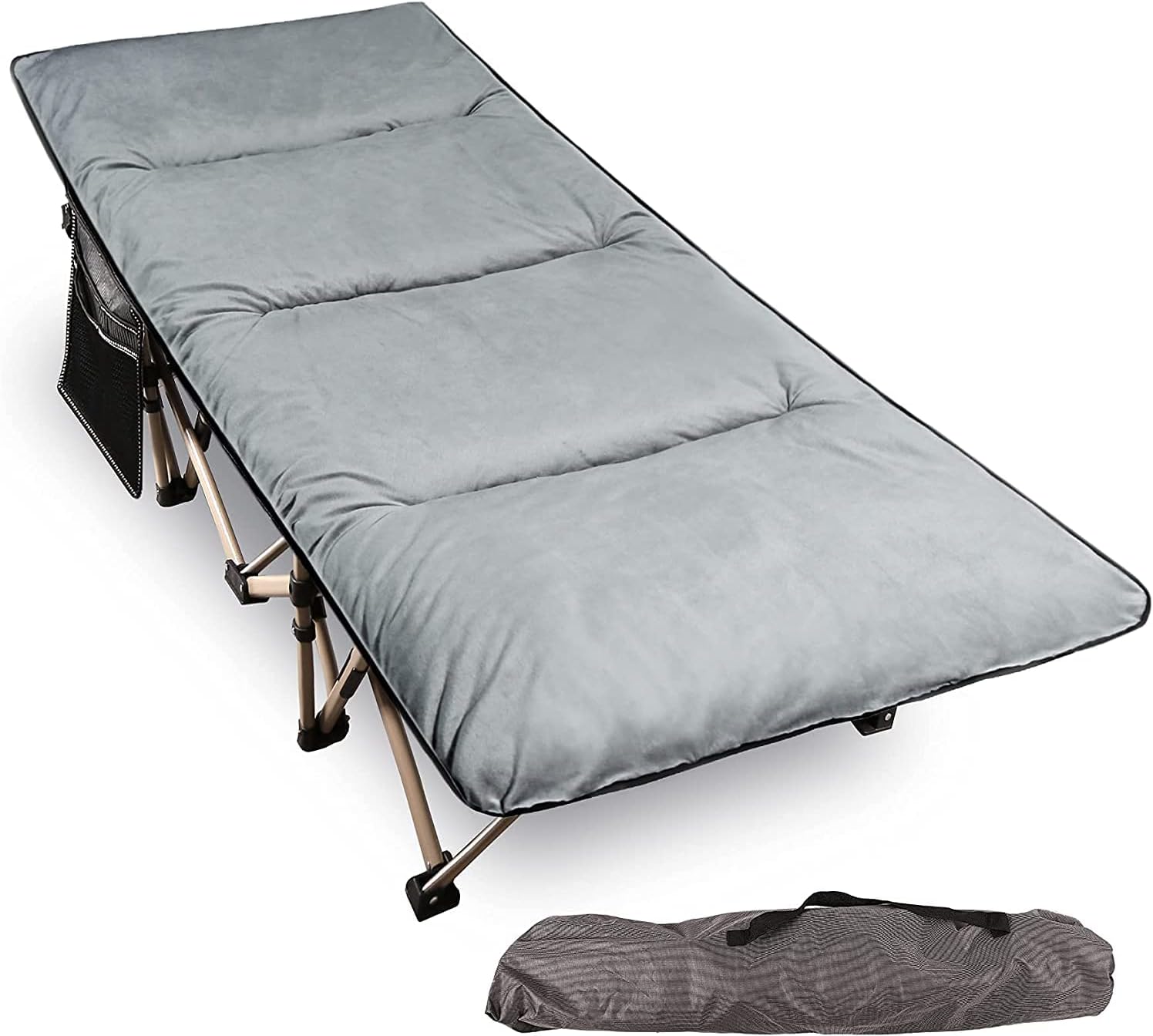 REDCAMP Folding Camping Cots with Cot Pads for Adults
