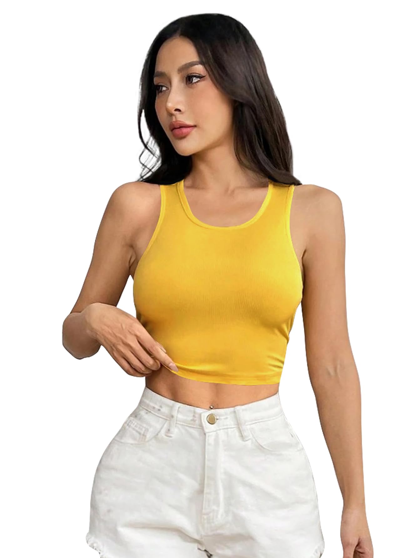 toochki Tops for Women Crop Top for Women's Tank Activewear Tee Sports Western Casual Cotton Camisole-picture-33