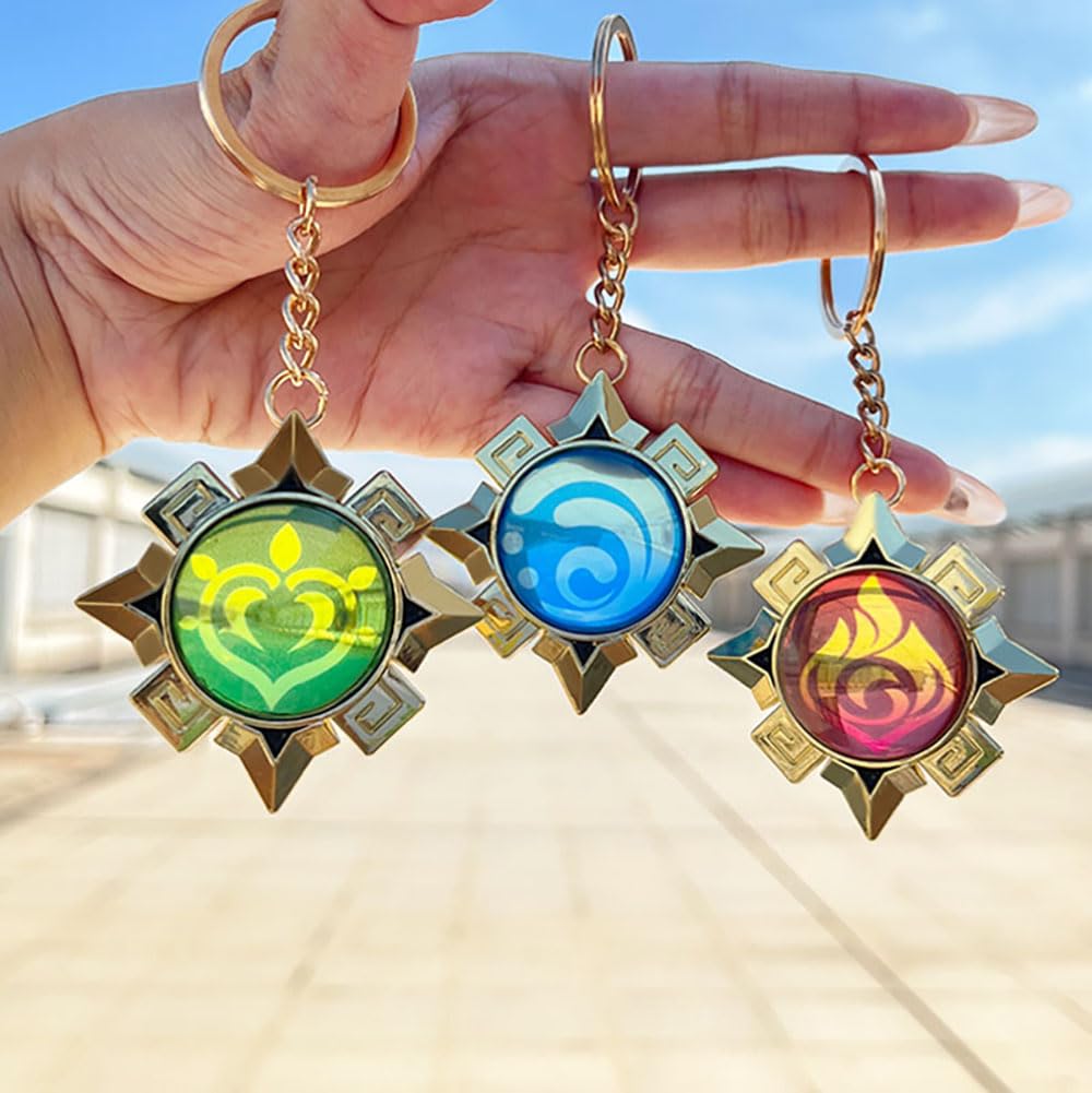 か*に様 原神 公式 正規品 神の目 キーホルダー チャーム 12点セット　おま Amazon.co.jp: 原神 神の目 キーホルダー ナタ 火の国 岩 炎 風 雷 岩