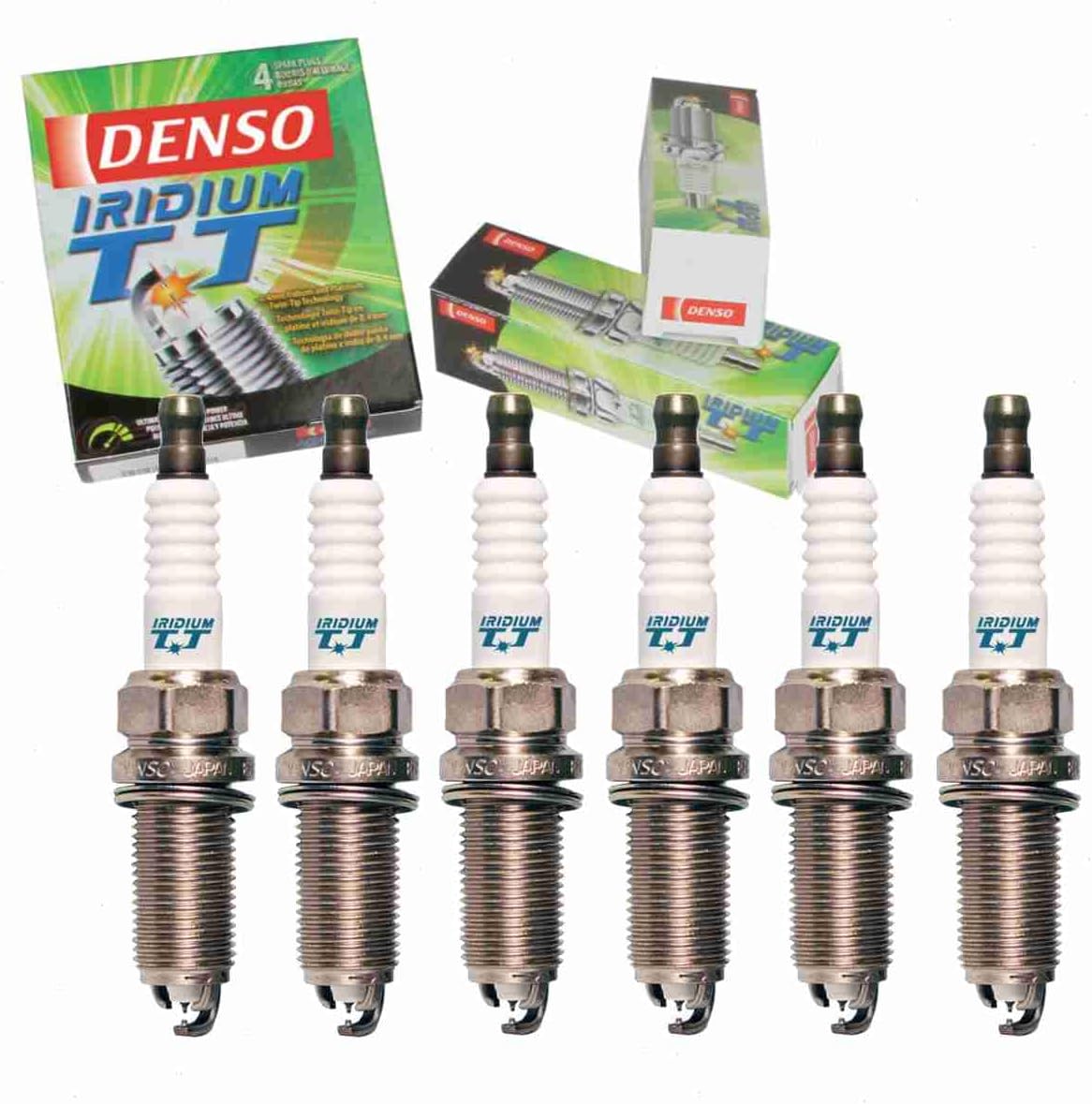 6 pc DENSO Iridium TT Spark Plugs compatible with Lexus IS350 3.5L V6 2006-2016