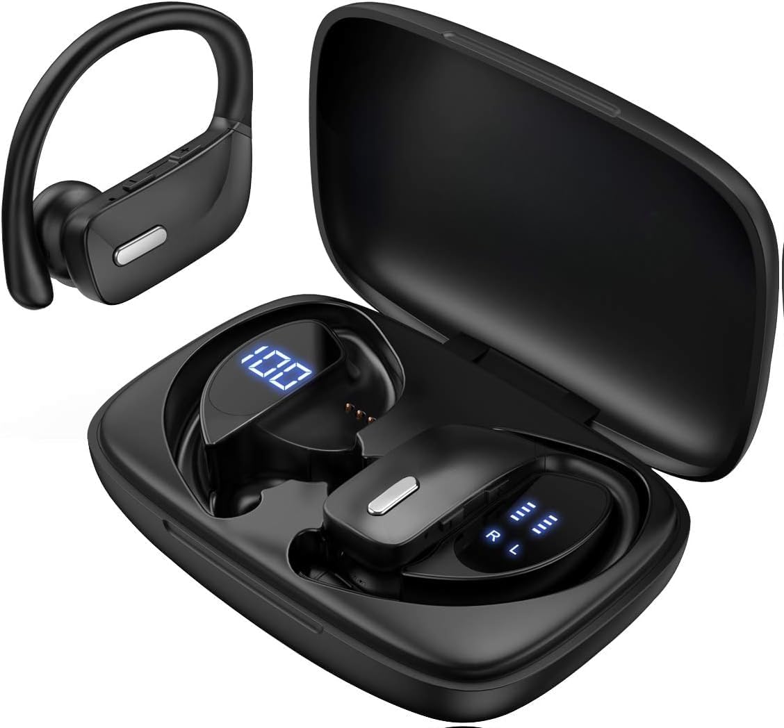 T16 Wireless Earbuds, Bluetooth Bluetooth Headphones 48hrs Long Battery Life with LED Power Display in-Ear Earhooks Headphone Stereo Wireless Headphones Built-in Mic Headset for Workout Running Sport T16 Wireless Earbuds, Bluetooth Bluetooth Headphones 48hrs Long Battery Life with LED Power Display in-Ear Earhooks Headphone Stereo Wireless Headphones Built-in Mic Headset for Workout Running Sport