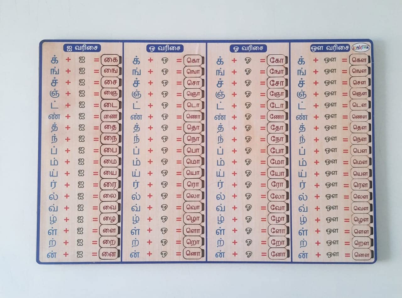 Buy COMNFUN Tamil Letter Formation I to Aw Varisai - Learning Tamil I to Aw  Varisai to ReadWrite for Kids Online at Low Prices in India - Amazon.in