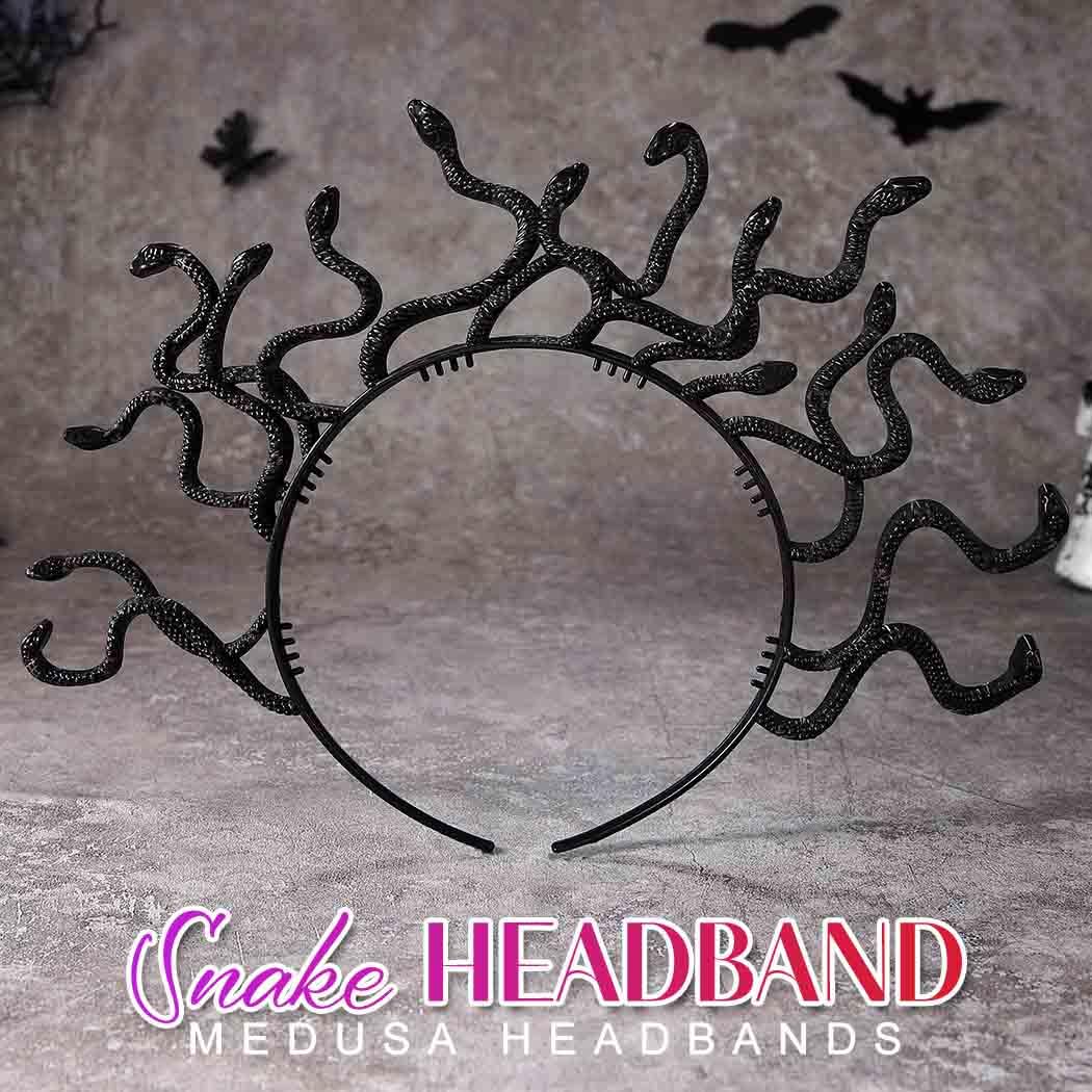 Fashband Medusa Snake Headband Greek Goddess Headbands Halloween Hair Accessories for Women (Black, One Size) - Image 2
