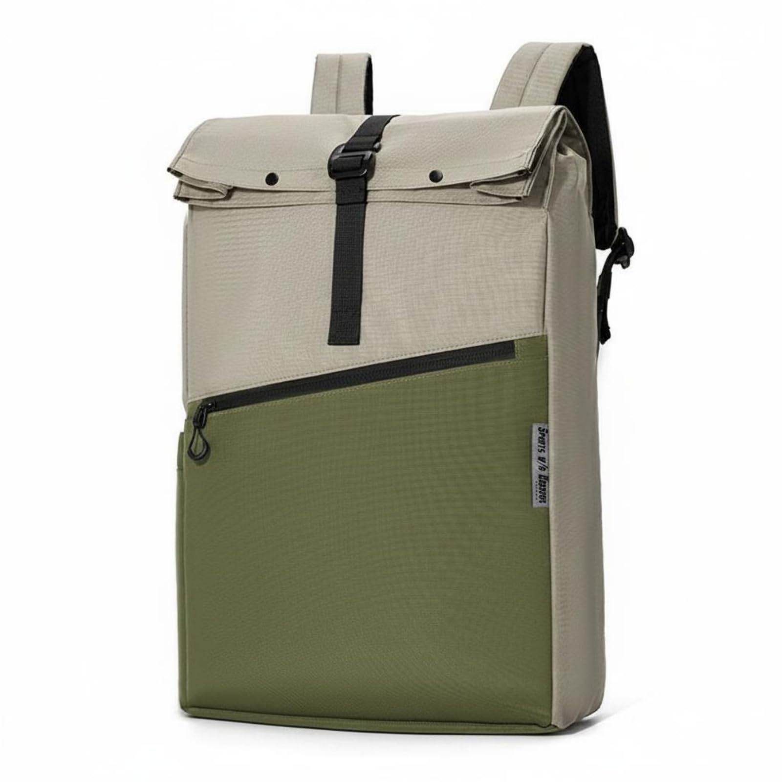 Large-Capacity Hiking Daypack Lightweight Foldable Backpack Flap-Top Hiking Backpack Padded Shoulder Straps for Everyday Carry, Green-image-14
