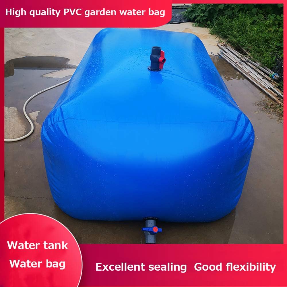 Large Capacity Rain Barrel Water Bag Water Tank, Portable Foldable Outdoor Car Water Tank, Durable PVC Garden Water Storage Bag with Faucet, Emergency Water Tank for Agricultural Irrigation/Storage (