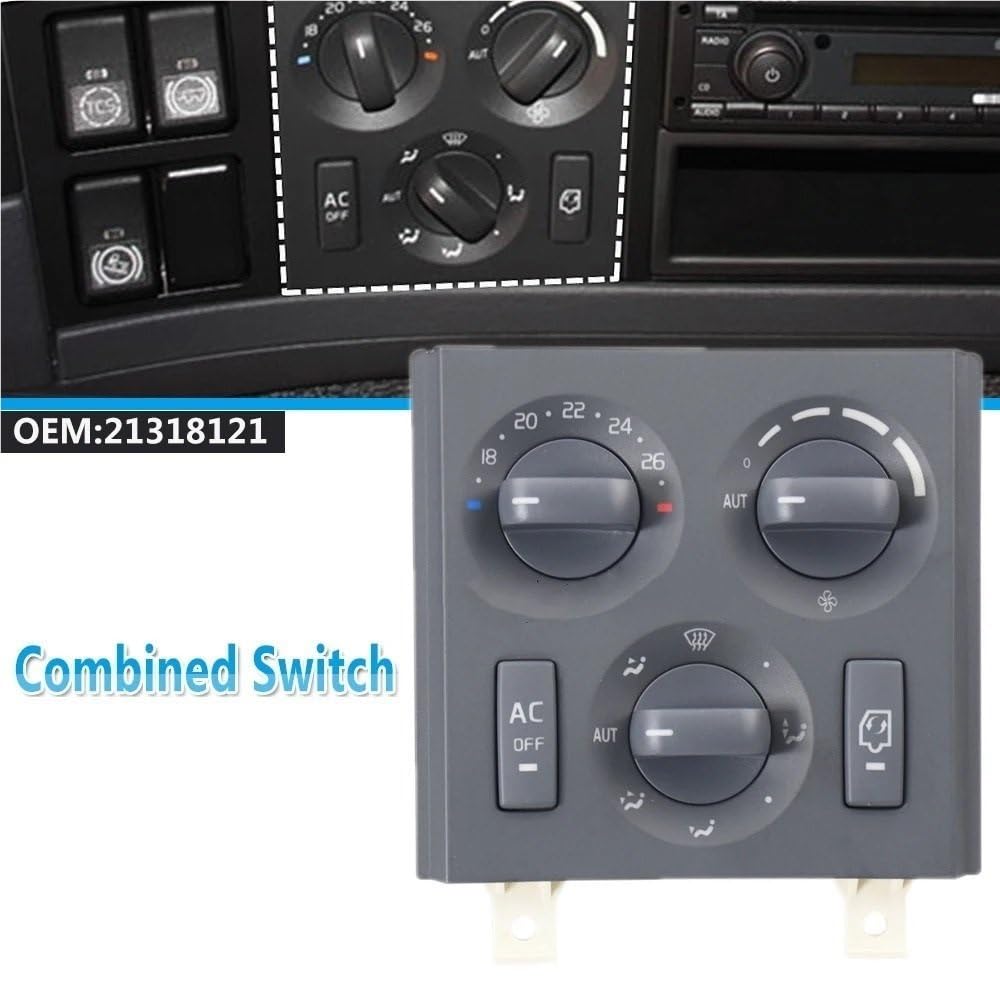 botonera clima 21318121 Compatible Con Volvo Para Camión FM FH Interruptor Panel Control Aire Acondicionado Con Sensor Temperatura Unidad Control Aire Acondicionado Y Calefacción