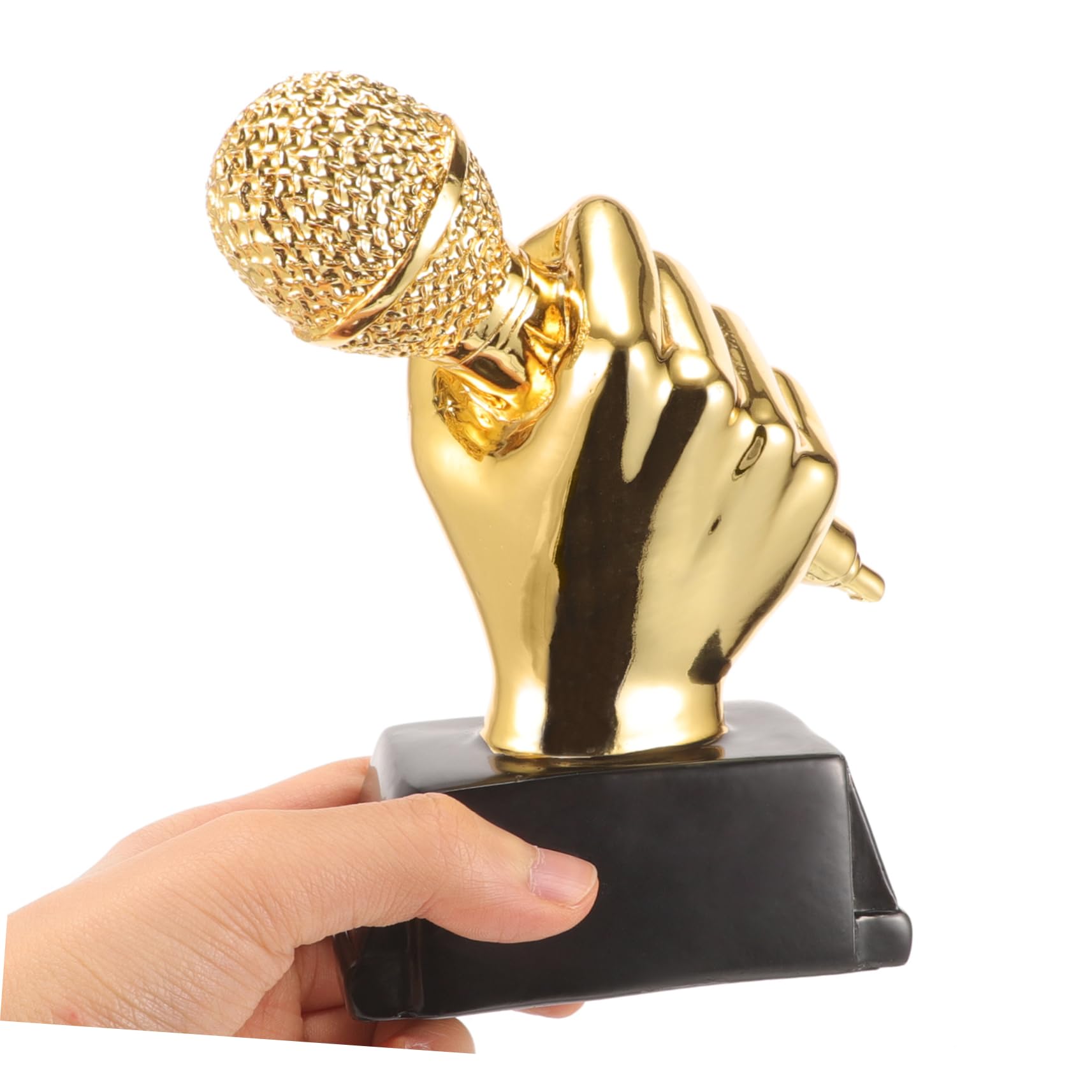 BESPORTBLE Mikrofon-Trophäe Karaoke Preistrophäe für Erwachsene Mikrofon- lustige Trophäe für Erwachsene Singen Award musikgeschenke mikrofone Trophäen vergeben Mikrofonskulptur Harz