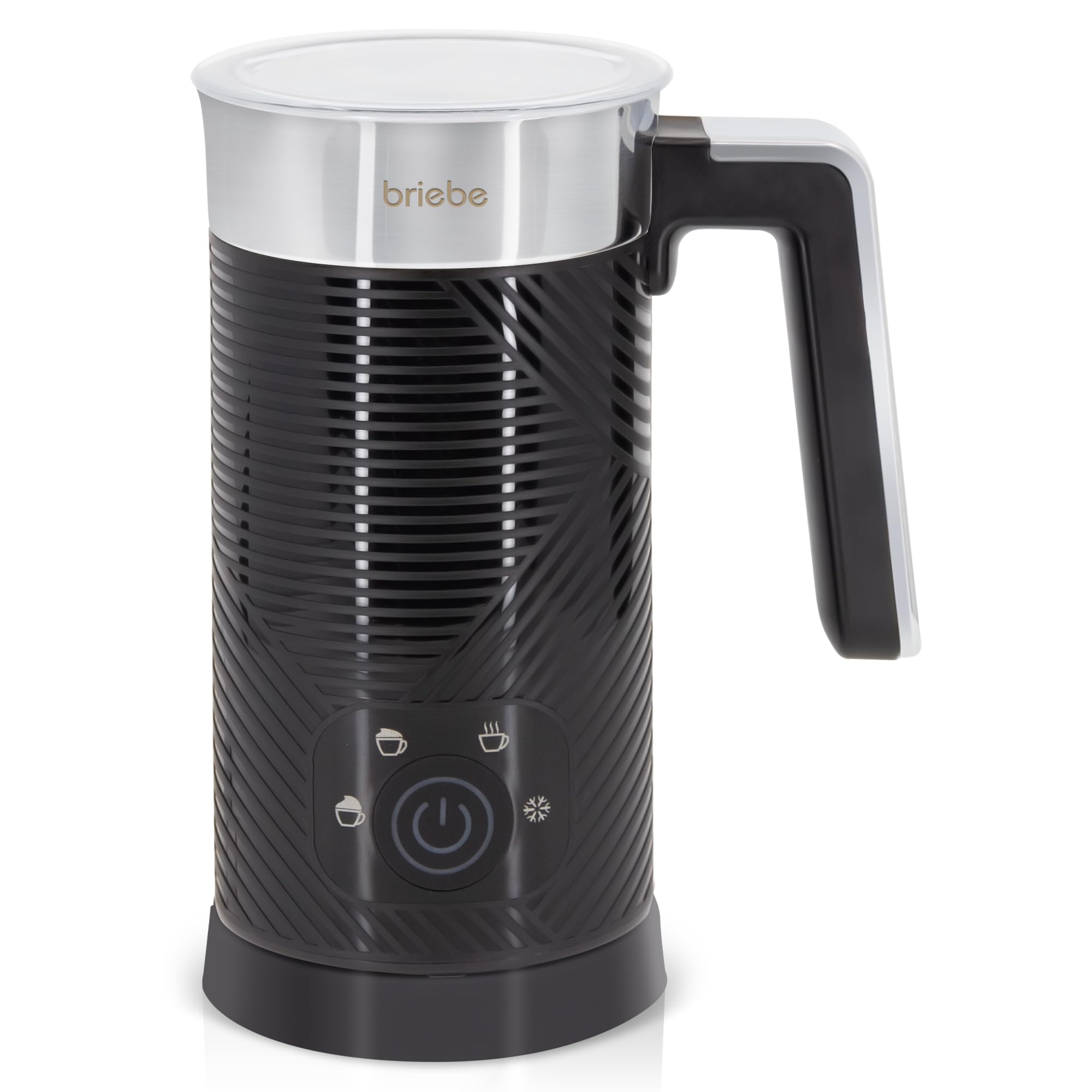 briebe Elegance Set Cafetera Goteo 10 Tazas + Espumador de Leche Eléctrico, Máquina de Café Filtro 1,25L, Milk Frother 4 en 1 Espuma Fría/Caliente, Libre de BPA, Negro