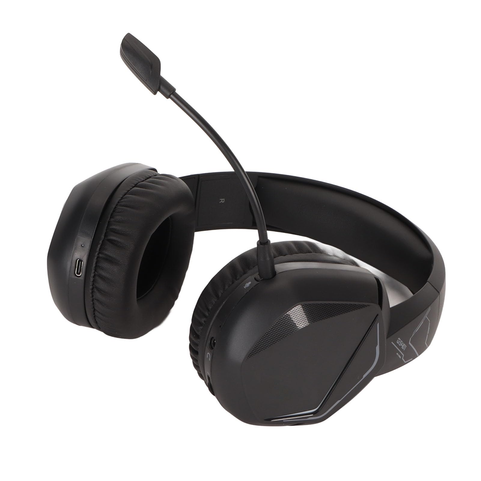 Cuffie da Gioco Wireless 5.2 Cuffie Stereo, Illuminazione RGB Multifunzione, Cancellazione del Rumore, Microfono Staccabile per Computer Portatili Giochi per PC ()