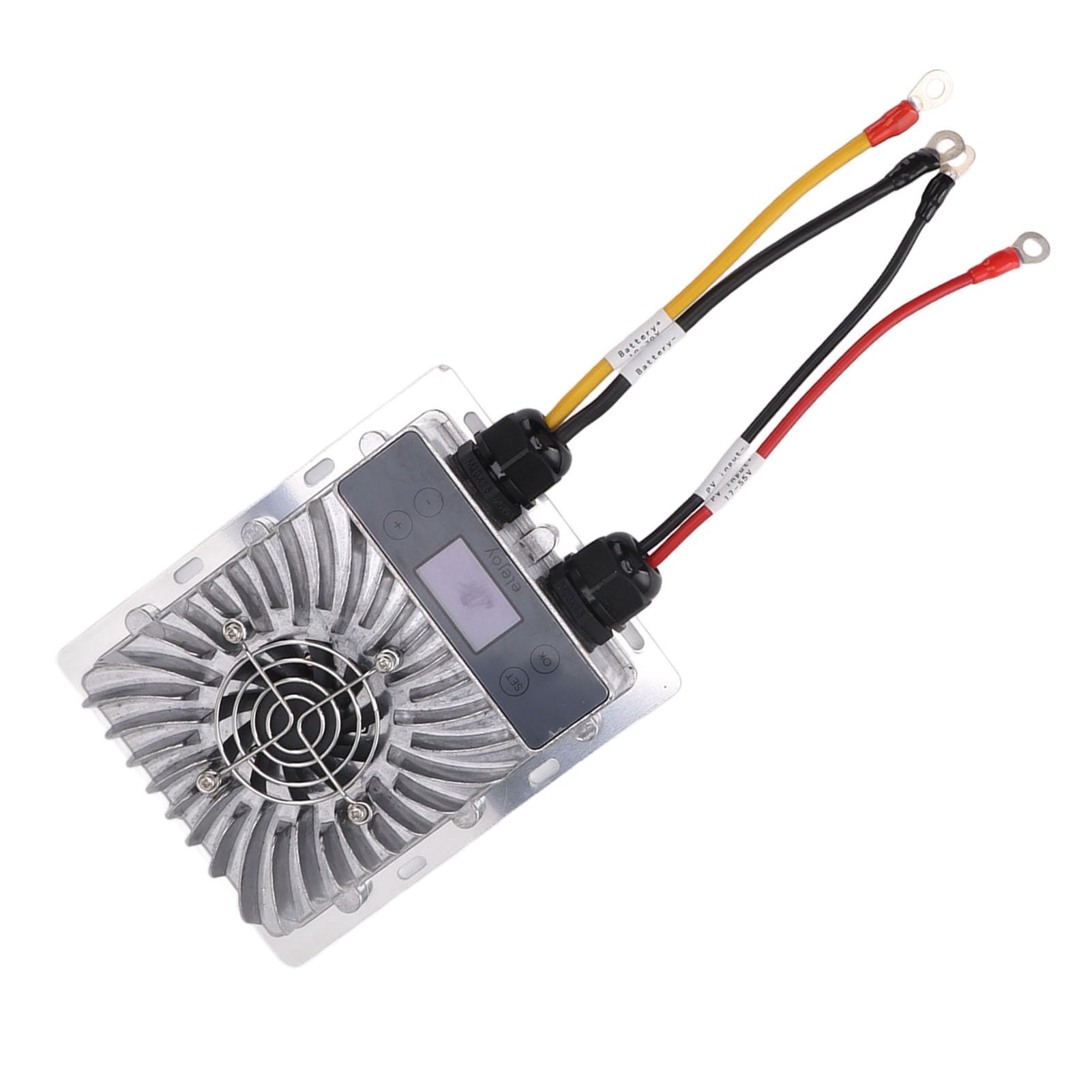 Fafeicy Regolatore di Carica Solare con Display LCD MPPT Regolatore del Pannello Solare 600W 10 a 30V Funzioni di Protezione Regolabili per la Ricarica della Batteria Fuori Rete per Barche