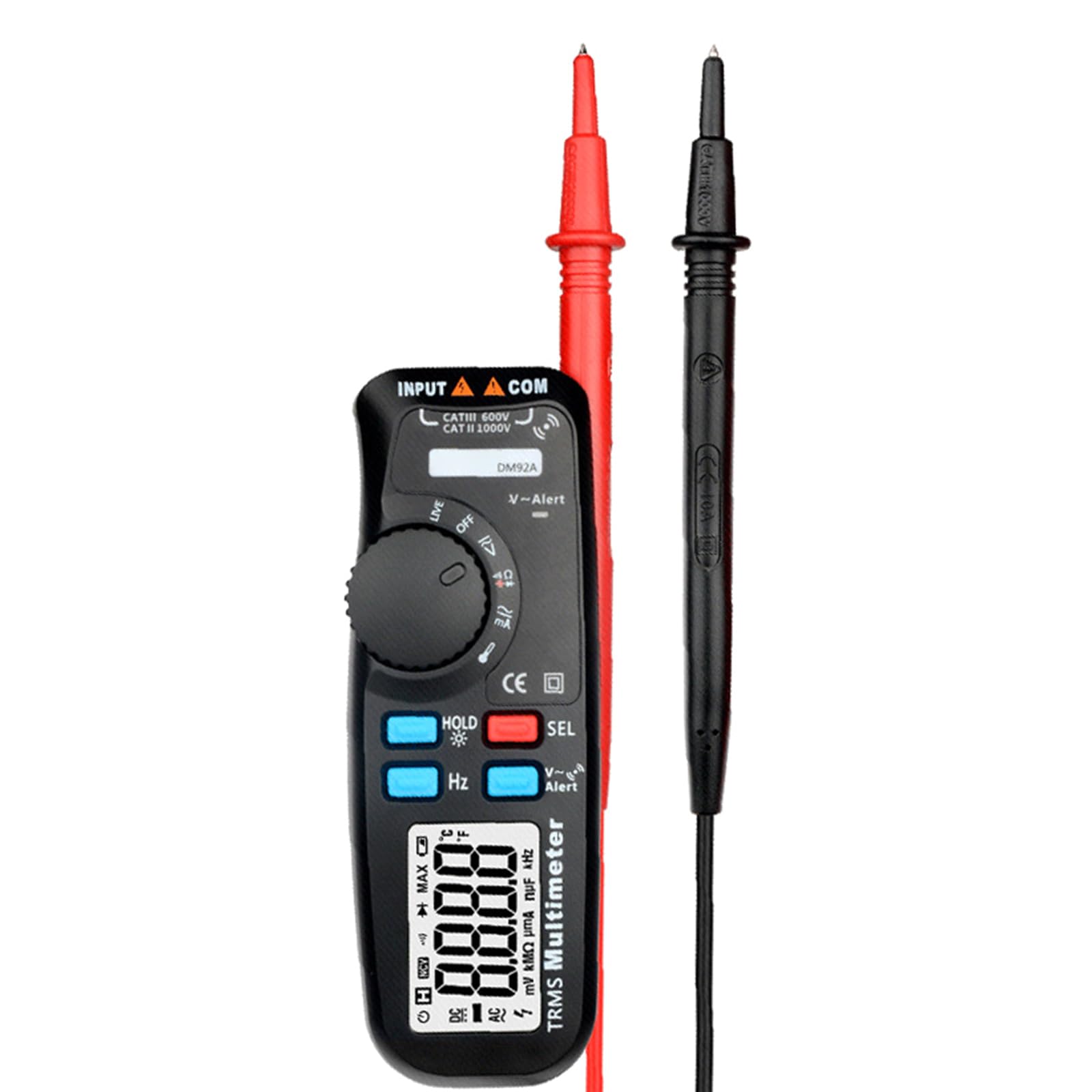Digital Multimeter TRMS Multi Testers Auto-Ranging Meter 6000 Counts Ohmmeter Measures Capacitance Diodes Frequency Meters and Multimeters Non