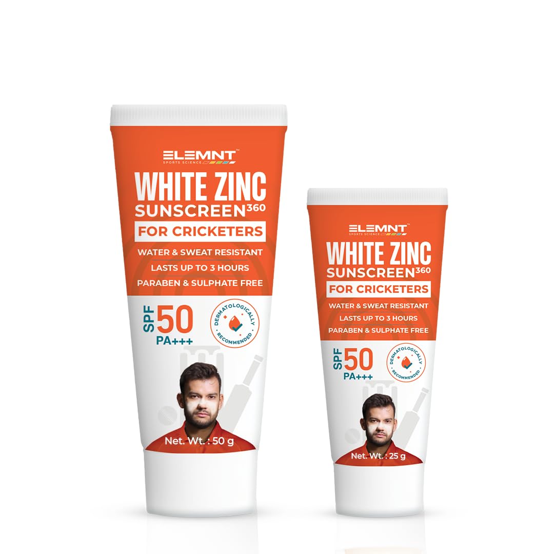 White Zinc Sunscreen 360 | Formulated For Heavy Sun Exposure | Broad Spectrum Pa+++ Sunscreen Spf 50 For Sportsmen | Men & Women | Aloe Vera Scented | 50+25Gm, All