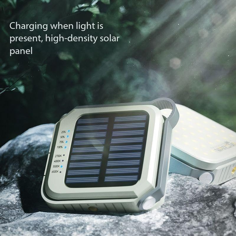 Square Camping Lantern Solar LED Rechargeable Outdoor Tent Light