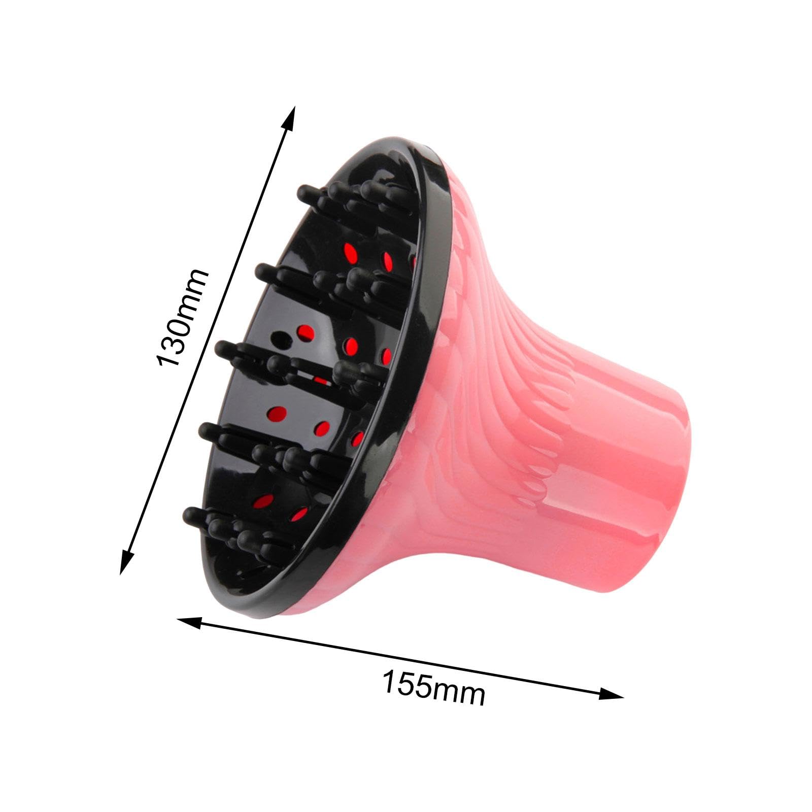 MERIGLARE Hair Diffuser Hair Styling Tool, Universal,Hair Dryers Accessories,Hair Dryer Attachment,Blow Dryer Diffuser for Curly and Wavy Hair,Portable, Pink