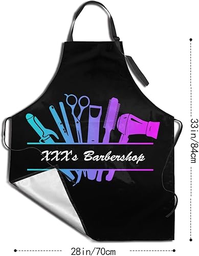 Miniatura 3 de Delantal de peluquería personalizado para hombres y mujeres, delantal de peluquería personalizado con bolsillos, delantal personalizado para salón