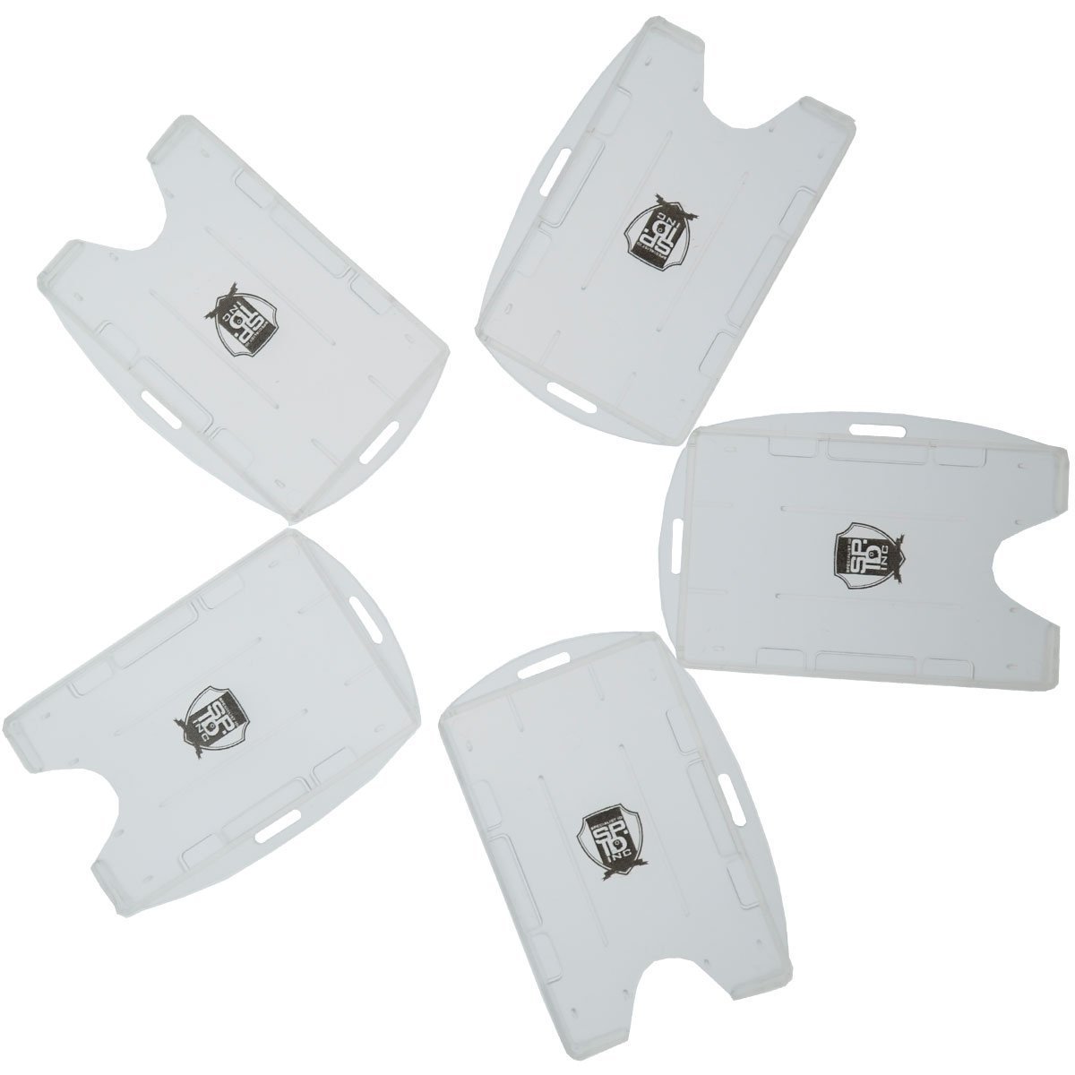 Premium Ausweishalter 5er-Pack – Offenes Gesicht 2 Kartenhalter von Specialist ID farblos