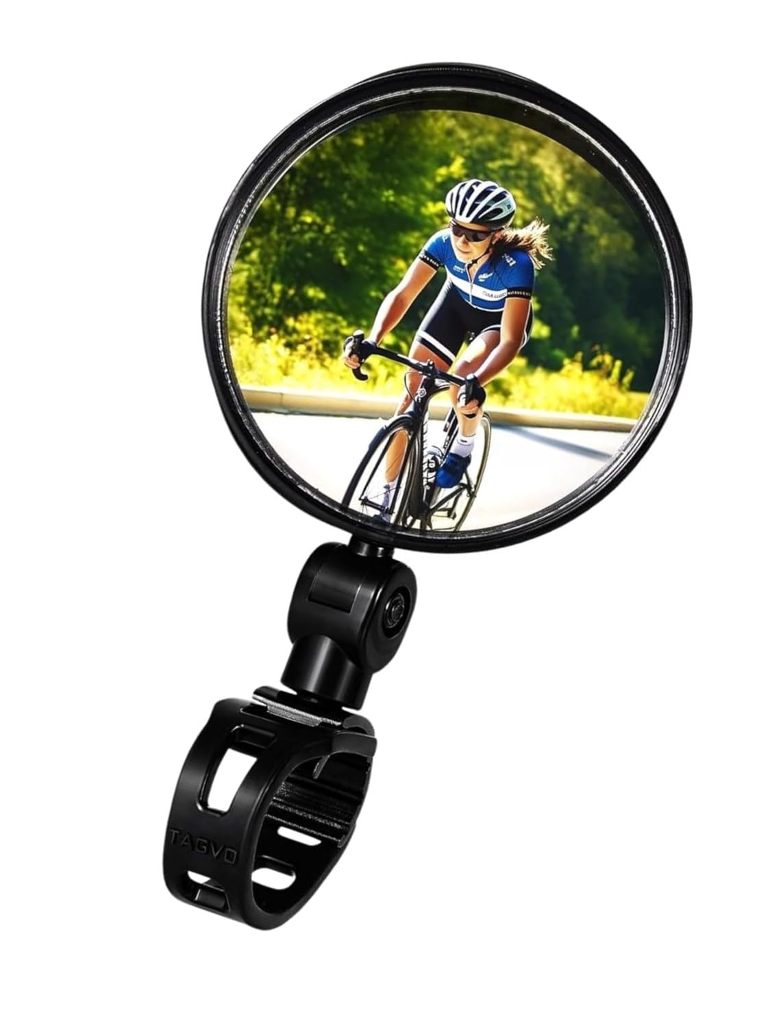 Bicycle Rear View Mirror, 360-Degree Rotation, Adjustable Silicone Mount, 1pc-image-32