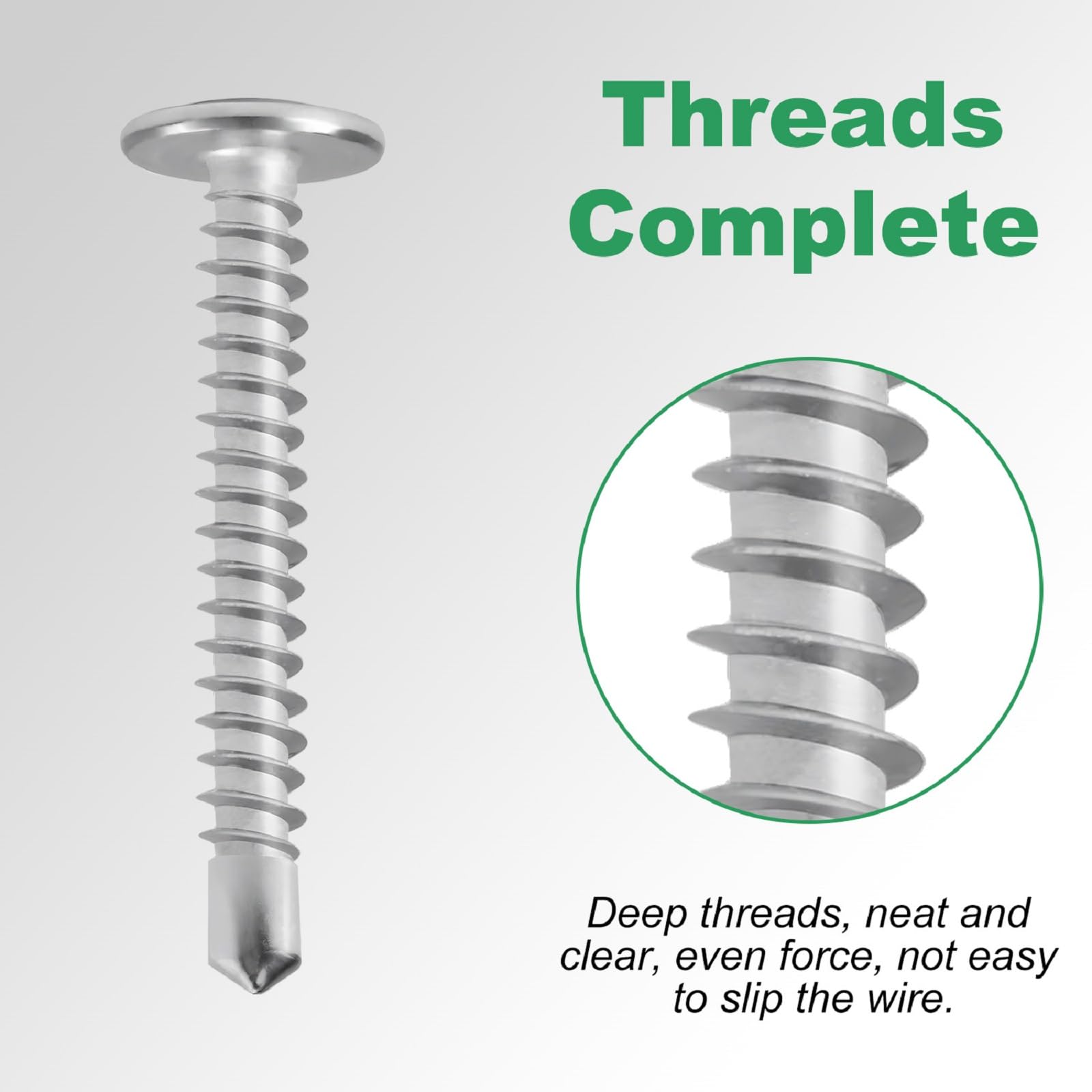 Self Tapping Screw, 410 Stainless Steel Drilling Screw M4.2 * 32mm, Cross Countersunk Drill Tail Self Drilling Screws - Image 3