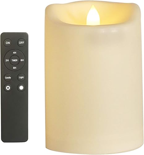 EZiGarden Vela LED sin llama de 6 x 4 pulgadas, funciona con pilas, luz parpadeante impermeable al aire libre con control remoto y temporizador para disponible en Yaxa Colombia