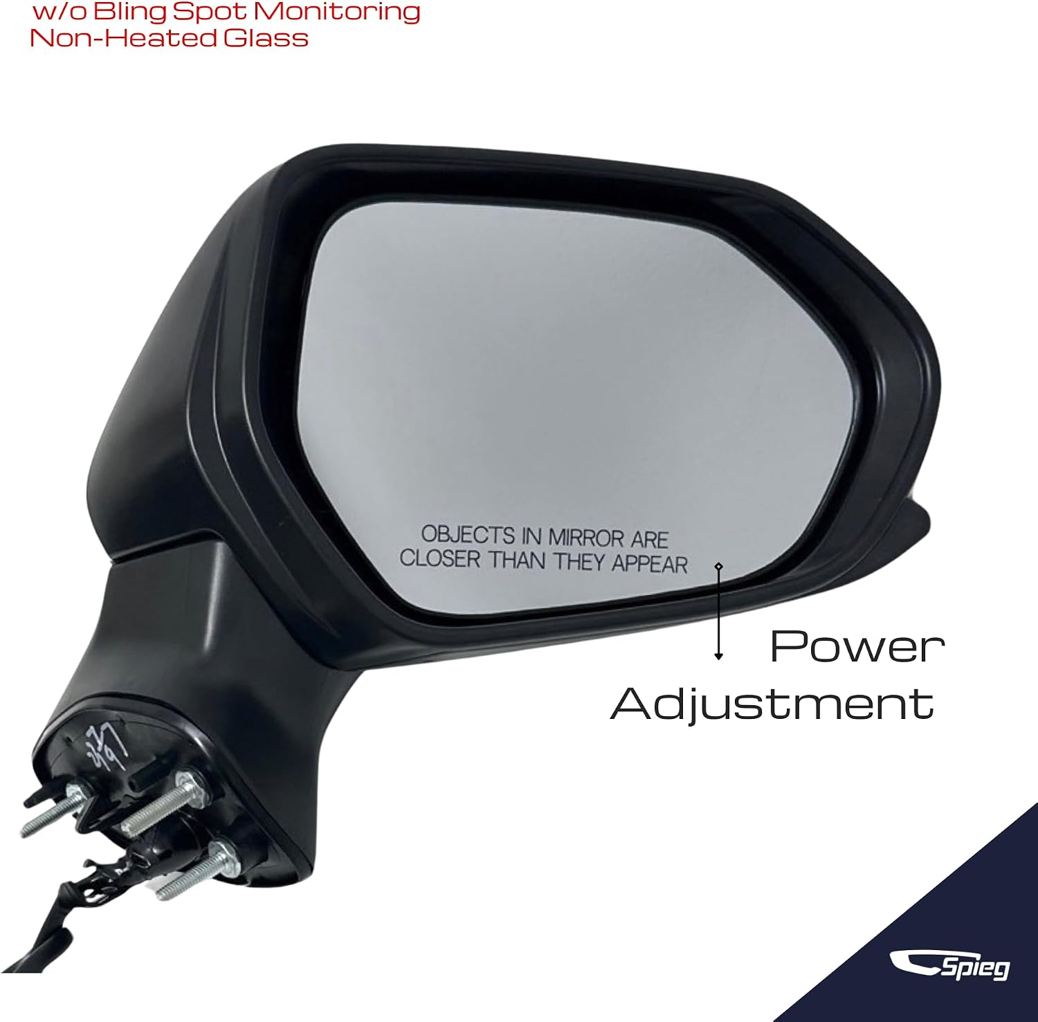 Spieg Passenger Side Mirror for 2018-2025 Toyota Camry Power Adjustment Non-Heated Manual Folding Painted White 3 Pins Right TO1321366 image 3