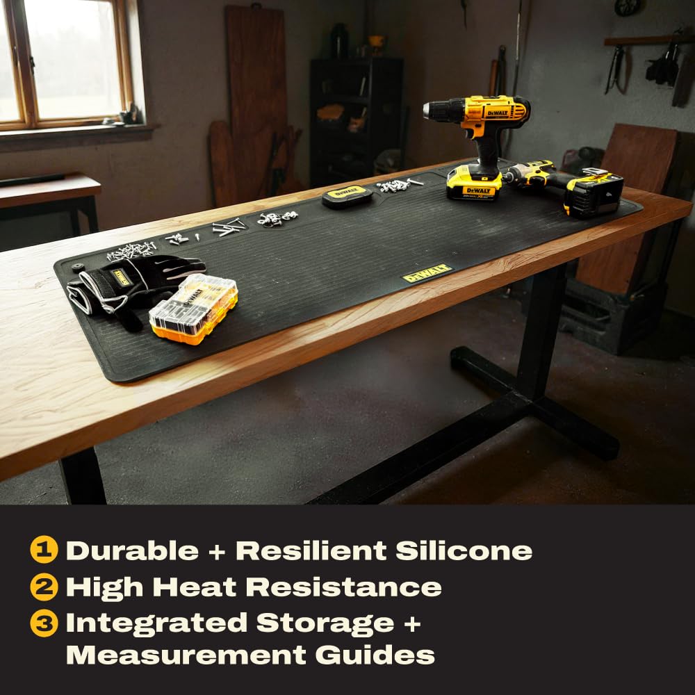 DEWALT Workbench Mat 18x48 in – Heavy Duty 3mm Silicone, Black — Amazon image 2