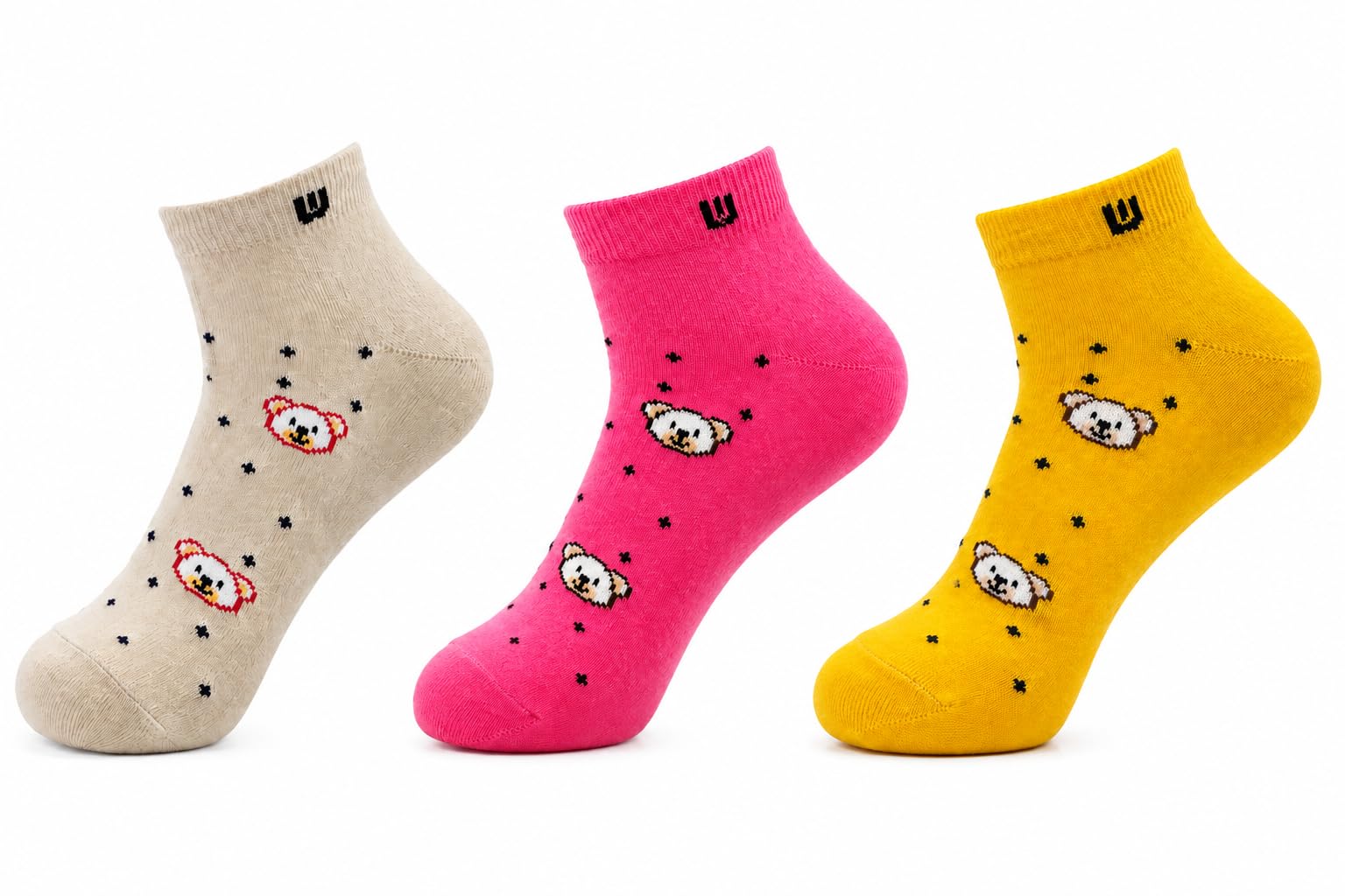 Cozy Bear Edition Women's Ankle Length Socks | Cute Teddy Bear Printed Casual Socks | Soft Cotton Blend | Breathable & Stretchable | Free Size | Daily Wear-image-23