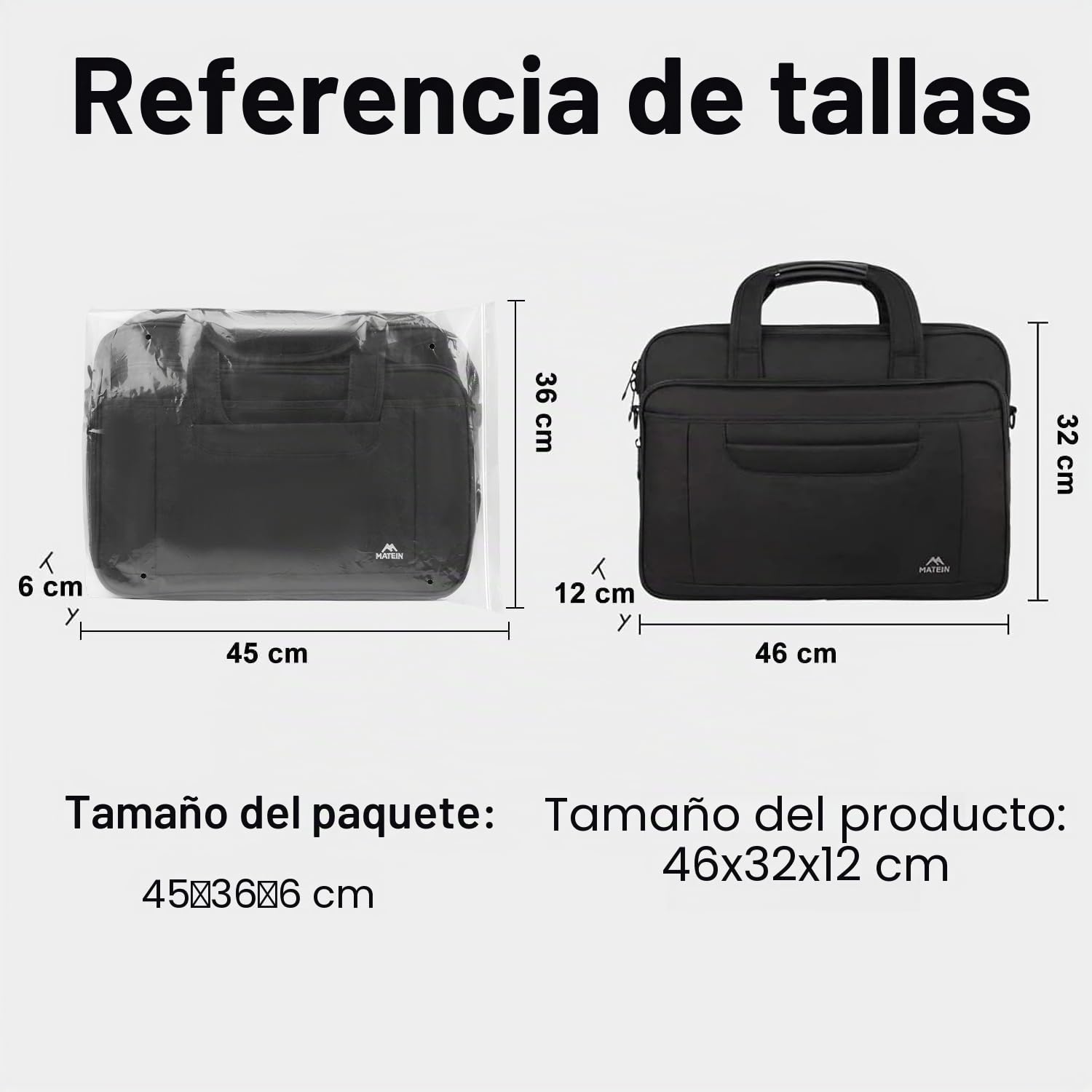 MATEIN Bolso para Computadora Portátil de 17 Pulgadas, Bolso de Hombro, Maletín de Negocios Grande Multifuncional, Aplicar para Hombres/Escuela/Viaje/Ordenador Portátil, Negro