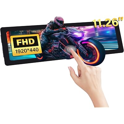 GeeekPi 11.26 inch 1920x440 HDMI LCD Capacitive Touch Screen for Raspberry Pi 5/4B/3B+/3B