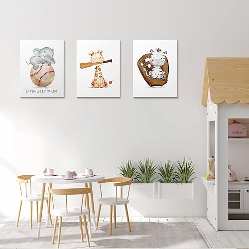 Miniatura 2 de GUBIYU Letrero deportivo de cueva de hombre pequeño para niños, decoración de habitación de béisbol, cuarto de bebé, decoración de pared de béisbol,