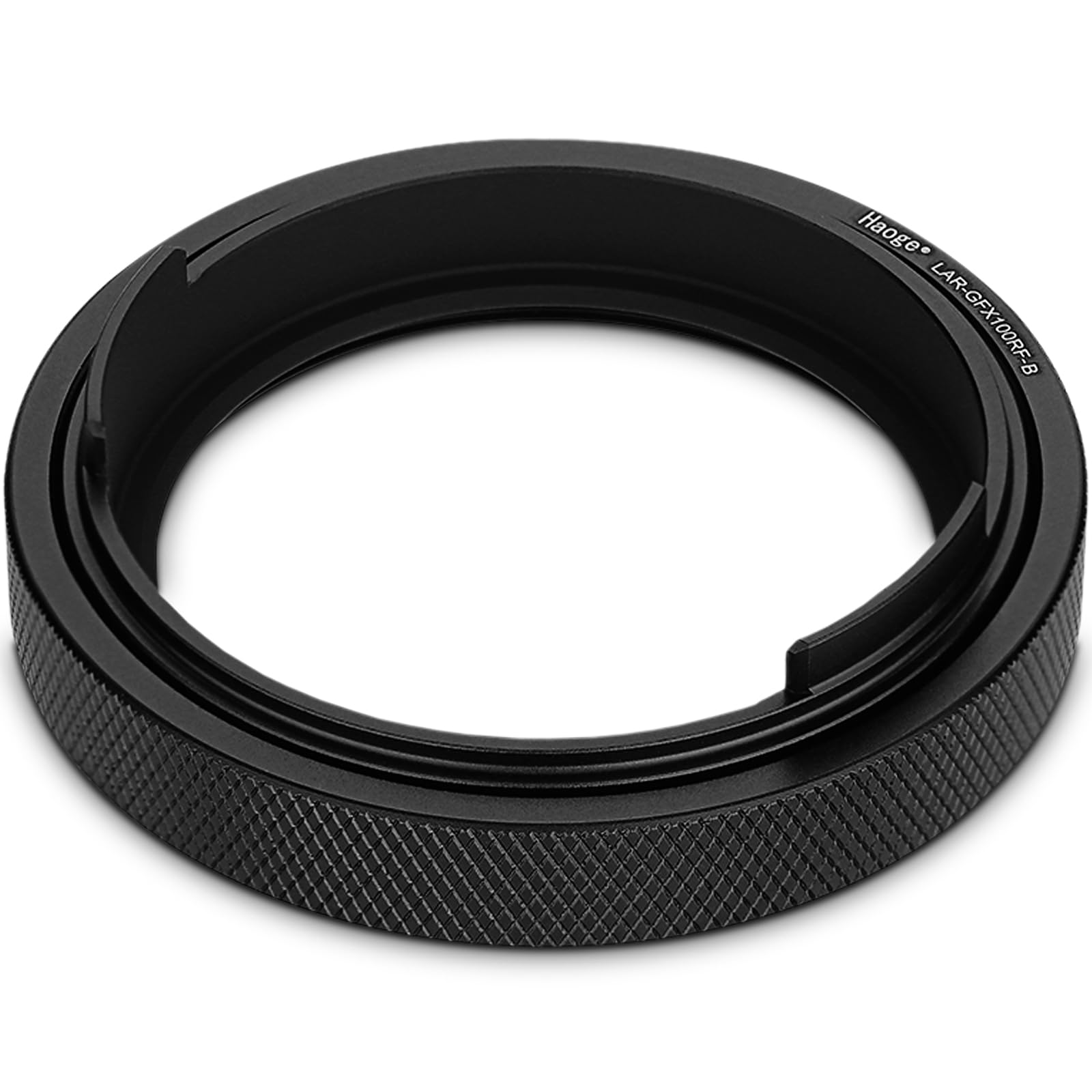 Haoge Pierścień do kaptura, adapter do Fujifilm GFX100RF, kwadratowa, metalowa osłona obiektywu, akcesoria Bayonet Shades kompatybilne z GFX100RF, oryginalny obiektyw, czarna
