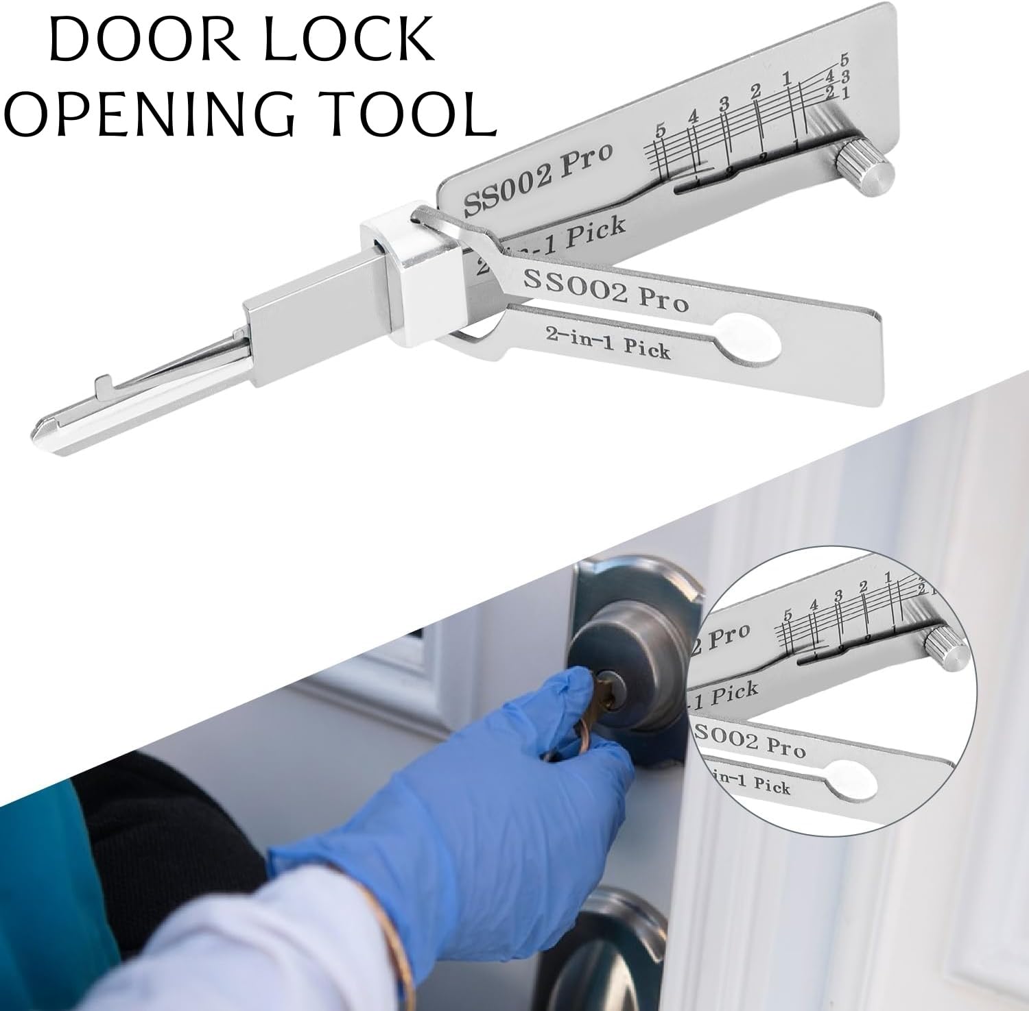 Decoder Lockpick Ma/Ster Key Decoder Lock Picking Tool,2 in 1 Lock Pick & Decoder,Lo/ck ...