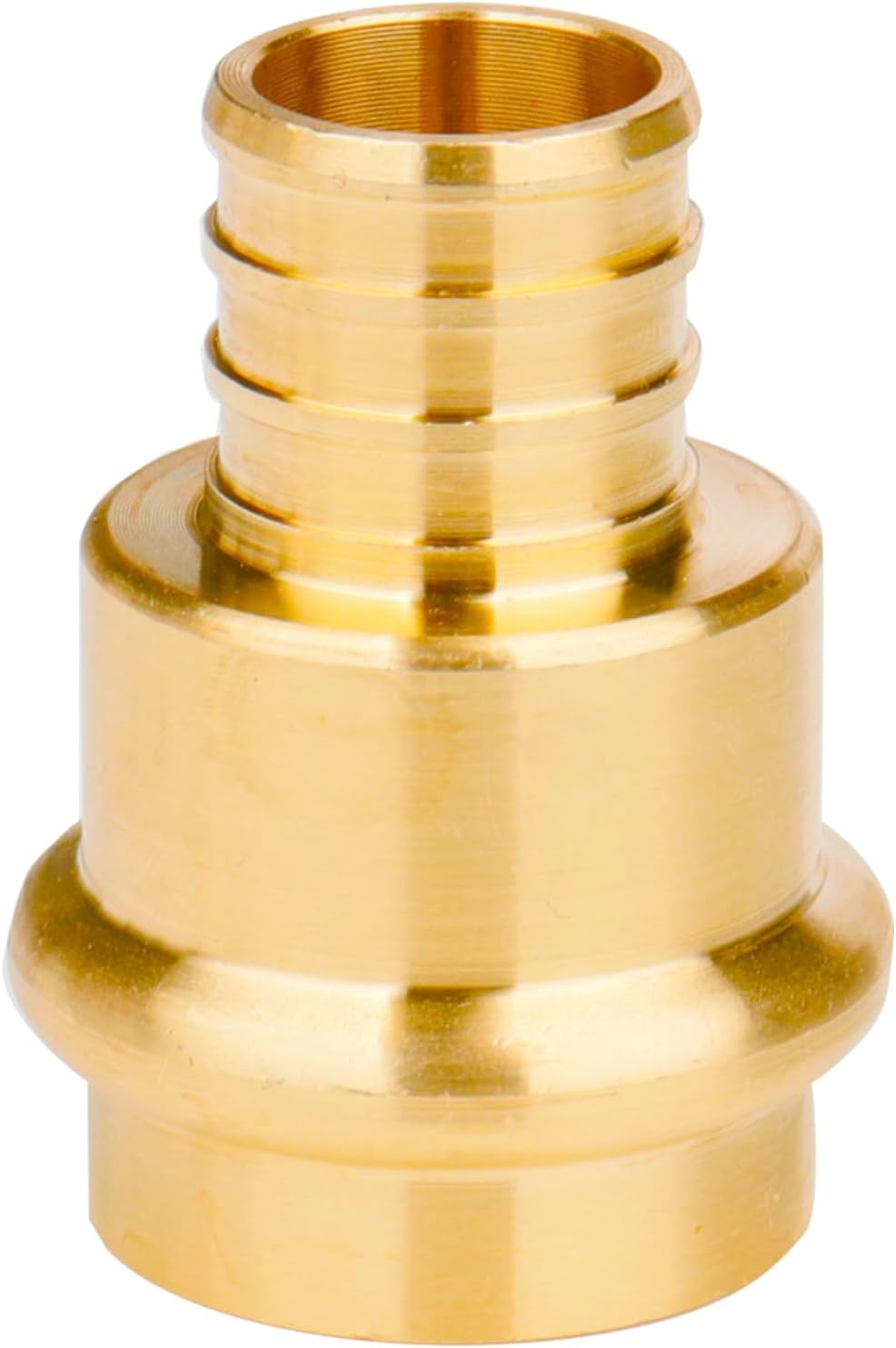 WHK 10 Pack Propress Fittings 3/4 Inch 3/4" Press Propress x 3/4" PEX Adapter Crimp Fittings Brass Coupling Connect from Cooper to Pex B Pipe（Lead-Free,copper to pex adapter 3/4)