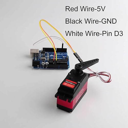 Miniatura 5 de 2 unids DS5160SSG 132.3 lbs Digital Servo Metal Gear Gran Torque robótica de alta velocidad impermeable RC Car Servo 270 grados con 18T aluminio