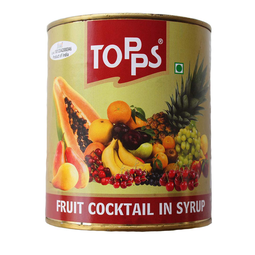 Topps Fruit Cocktail in Syrup, 850g | Papaya, Pineapple, Red Cherries, Pears & More (B08F515DFV) Amazon Price History, Amazon Price Tracker