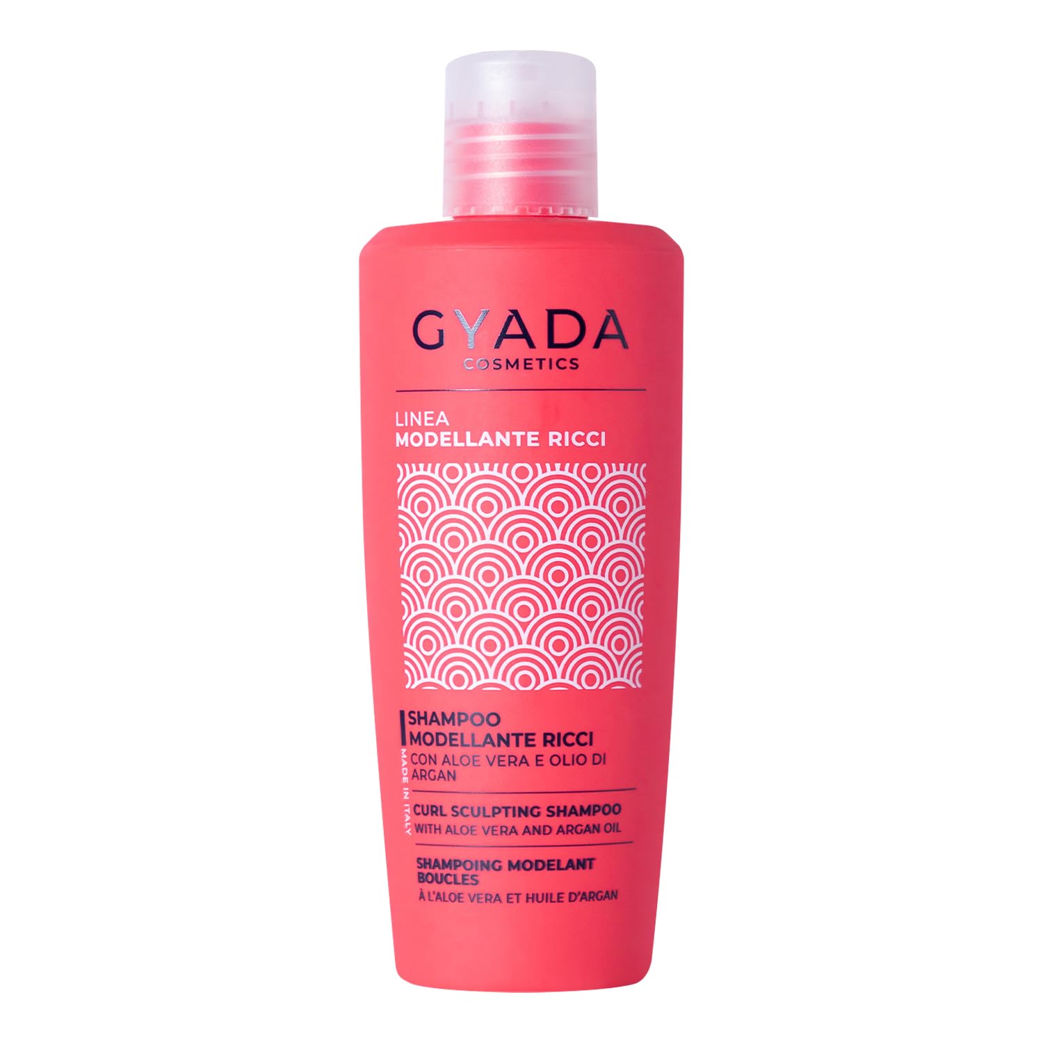 GYADA COSMETICS, Shampooing Modelant Bouclé, pour Cheveux Bouclés et Ondulés, Nettoyage doux, Hydratant, Élastifiant, Action Anti-frisottis, l’huile d’Argan, 250 ml