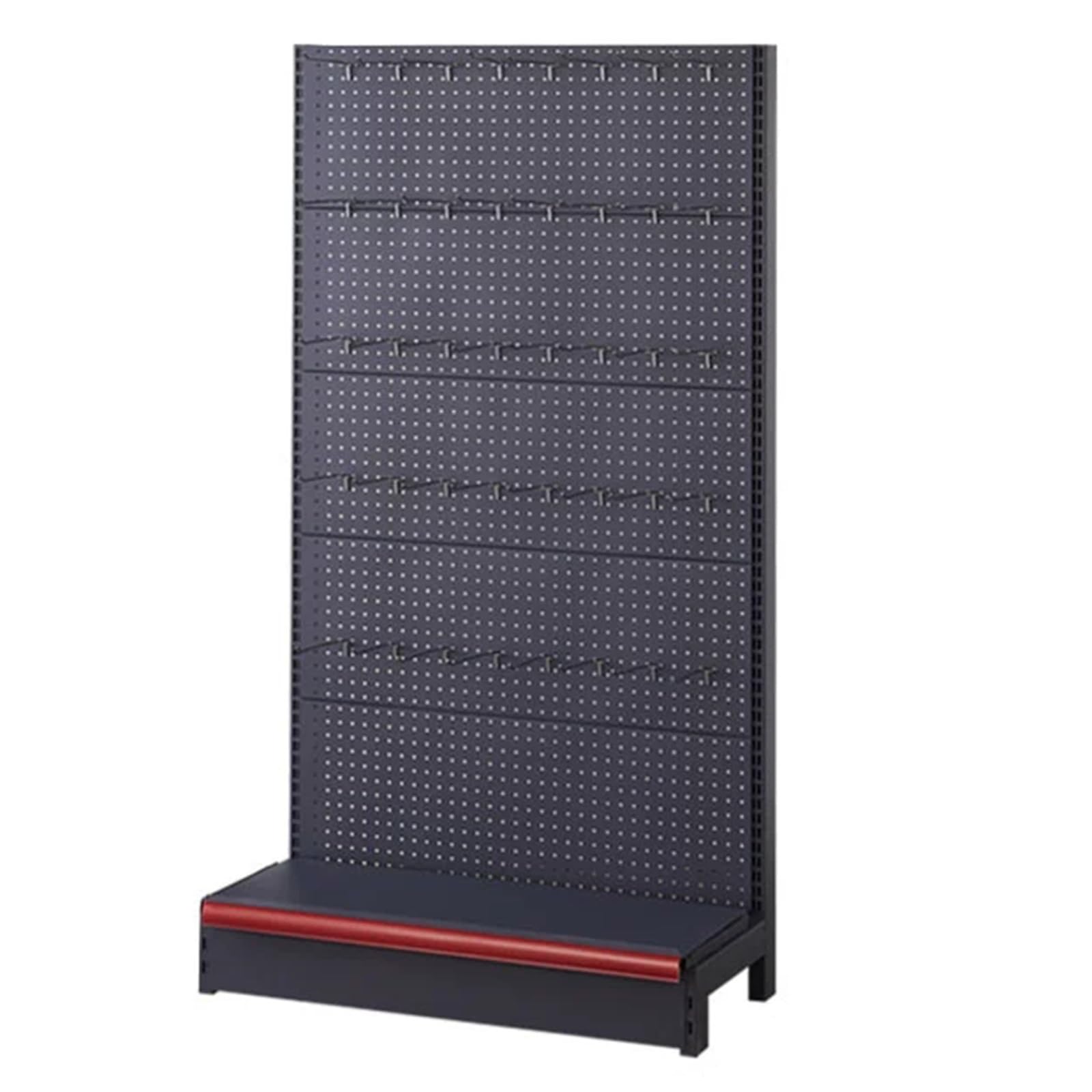 Genérico Expositor de Tablero Perforado con 40 Ganchos, Organizador de Tablero Perforado de Metal para boutiques, Tiendas, vendedores y Eventos, estantes de Almacenamiento versátiles (Gris, 93 x 165