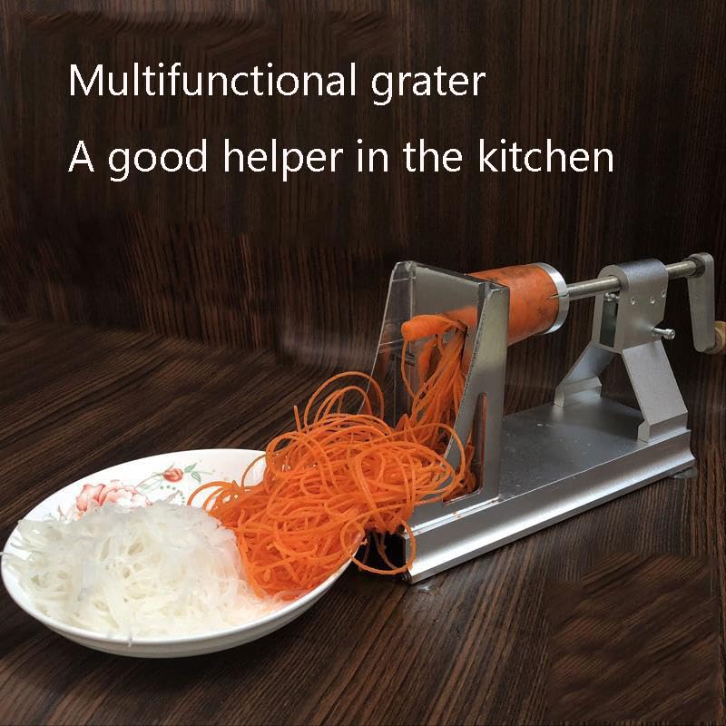 Manual Vegetable Cutter,Vegetable Slicer,Stainless Steel Vegetable Spiralizer Rotary Graters Potato Spiral Peeler for Potatoes Cucumbers Carrots