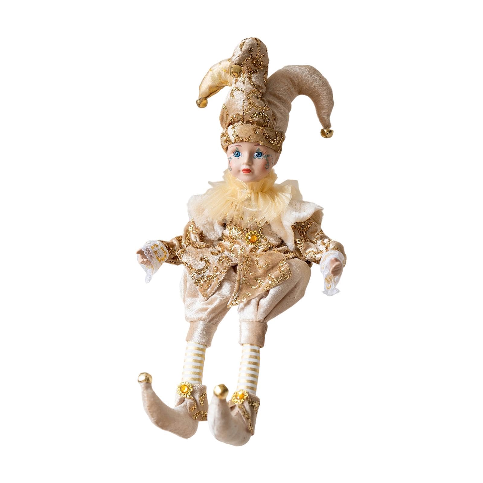 Poupée de Noël fille clown animée idéale pour décorer le bureau et la maison